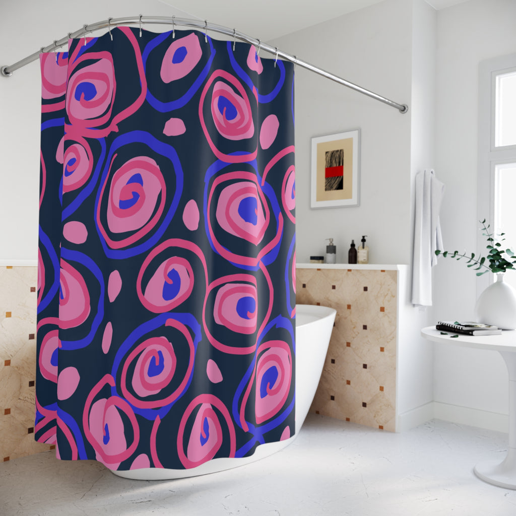 Swirl Galore Floral Shower Curtain