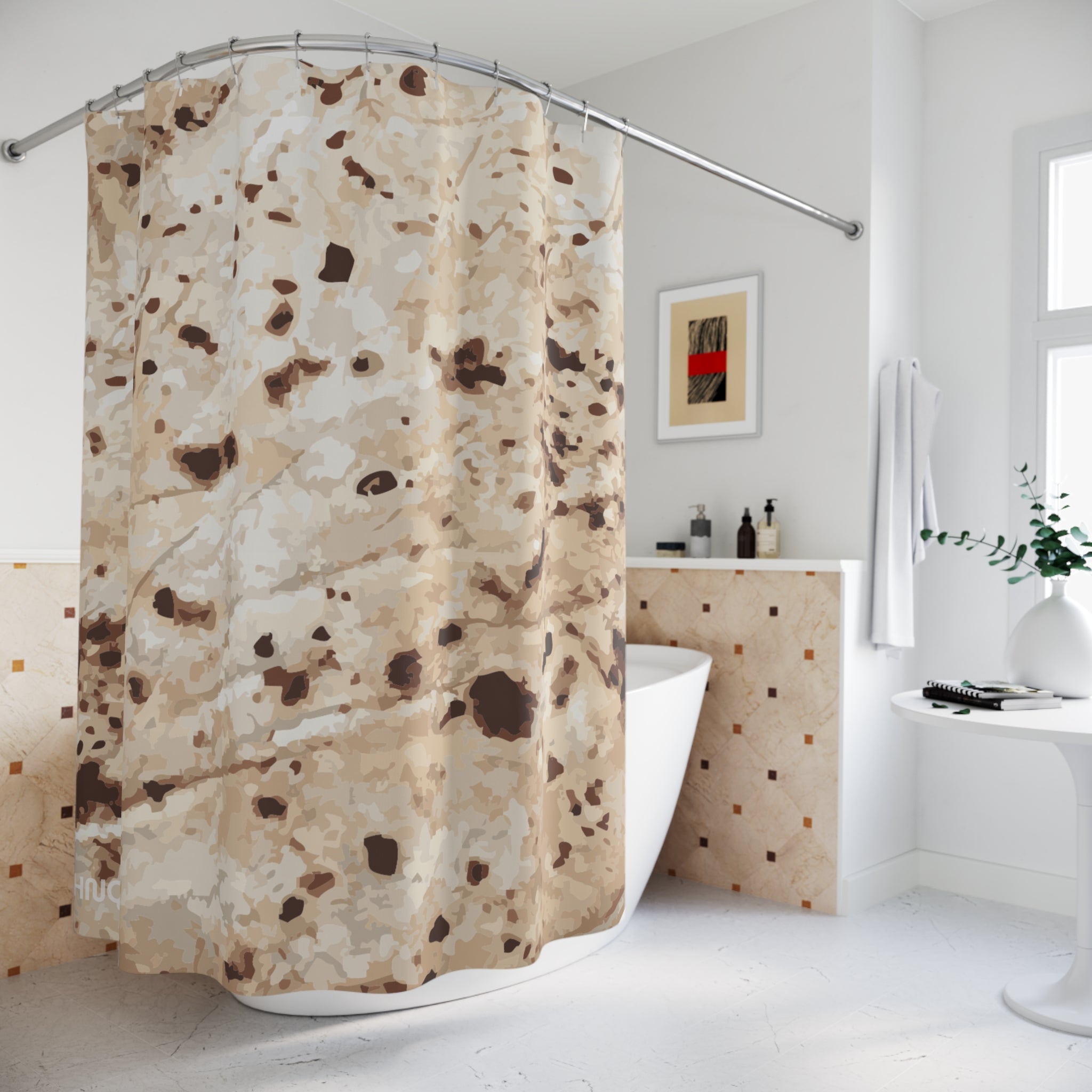 Artistic Marble Shower Curtains, Elegant Bathroom Decor, Home Styling, Modern Design, Unique Gift for Her