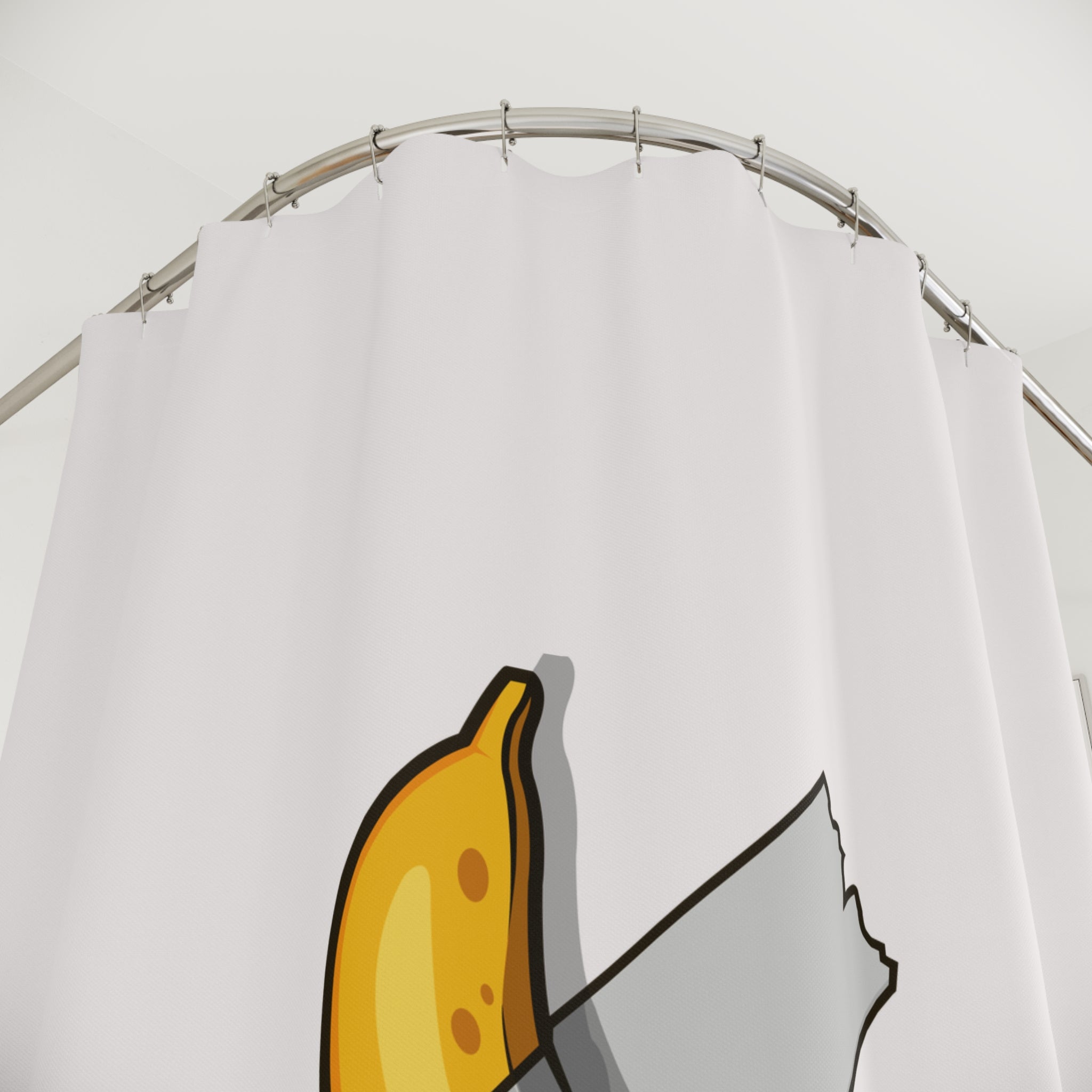 Taped Solo Banana  Shower Curtain, Fun Bathroom Decor, Quirky Gift for Fruit Lovers, Modern Shower Decor, Unique Home Accessories