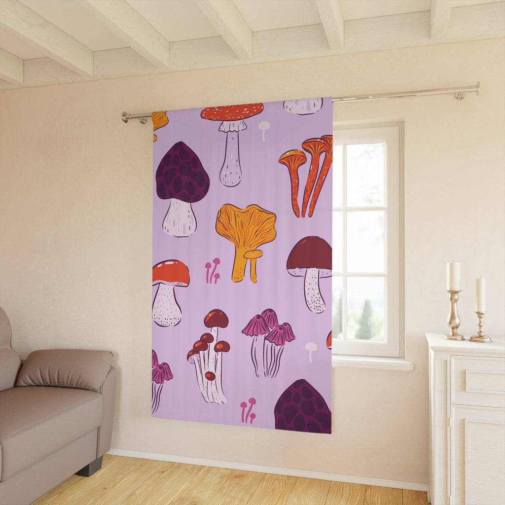 So Much Shroom Pink Blackout Window Curtain