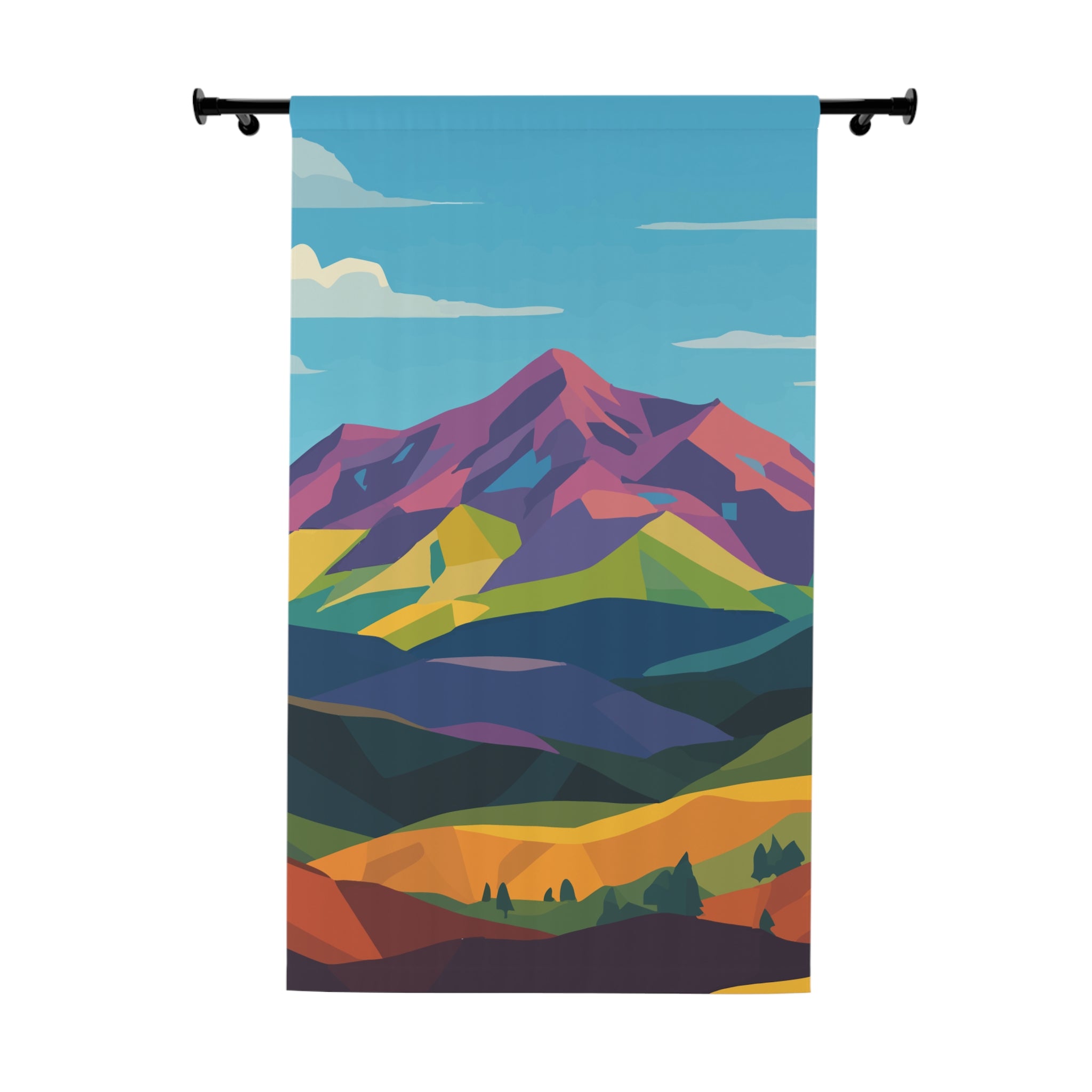 Colorados Home Colorful Mountain Love Blackout Window Curtain