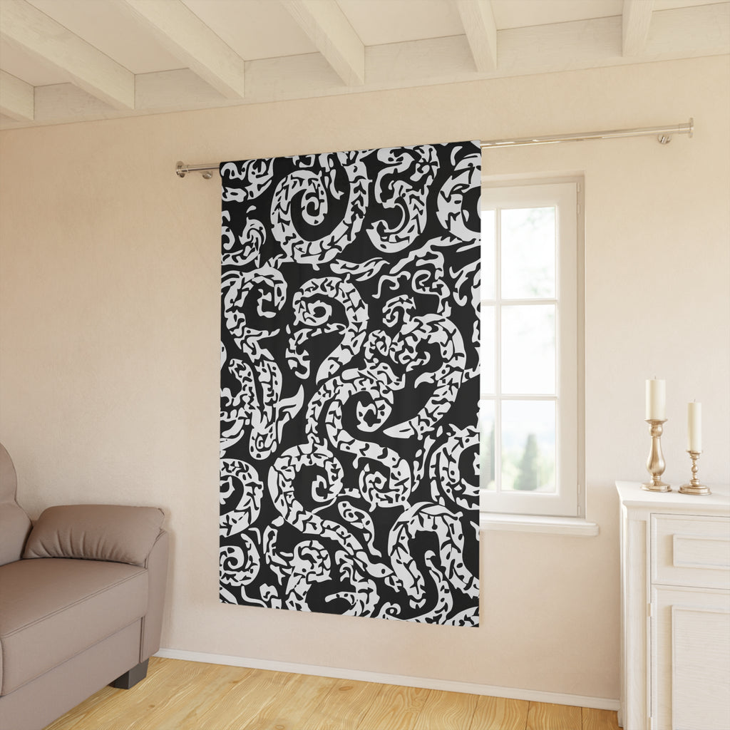 A Little Snaky Patterned Blackout Window Curtain