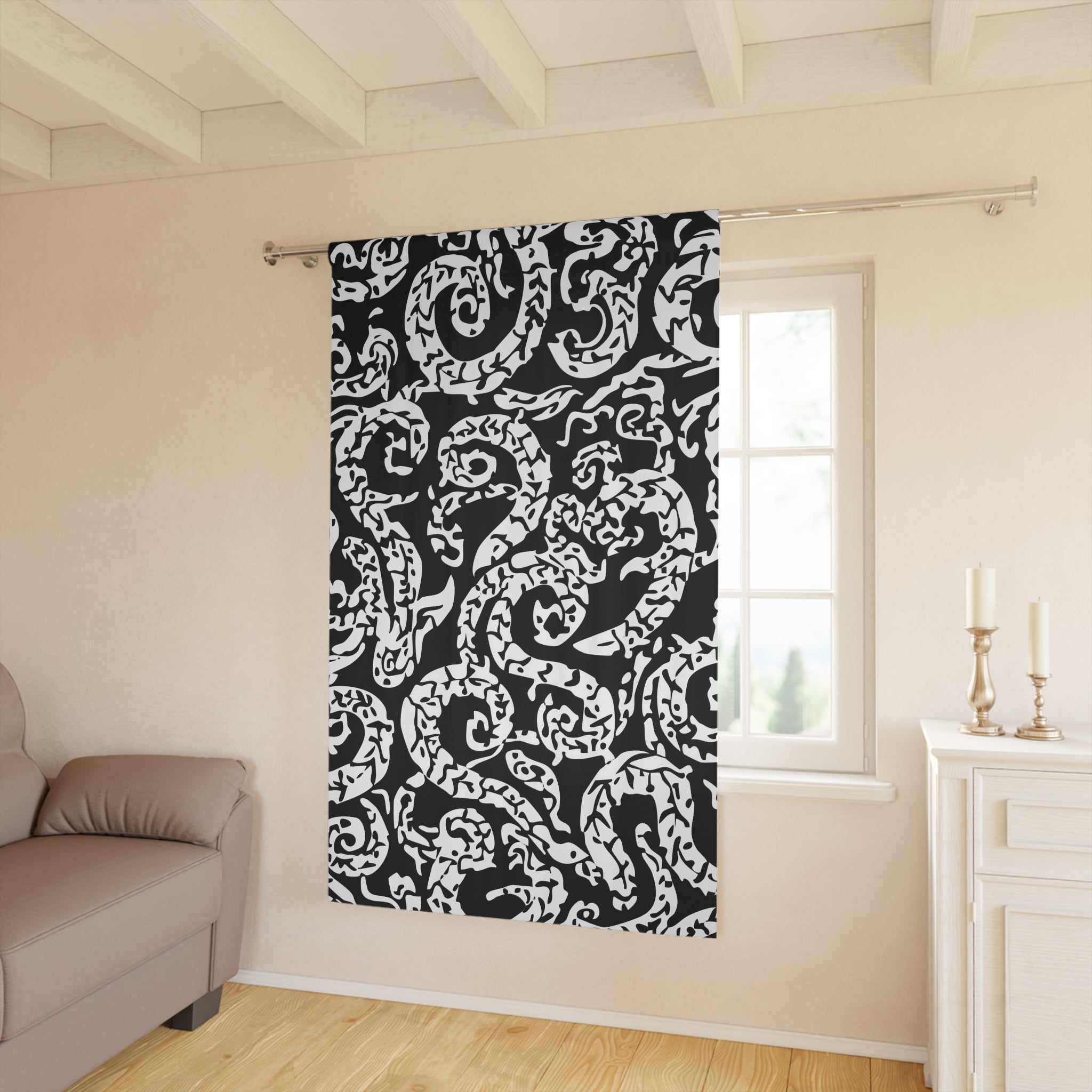 A Little Snaky Patterned Blackout Window Curtain