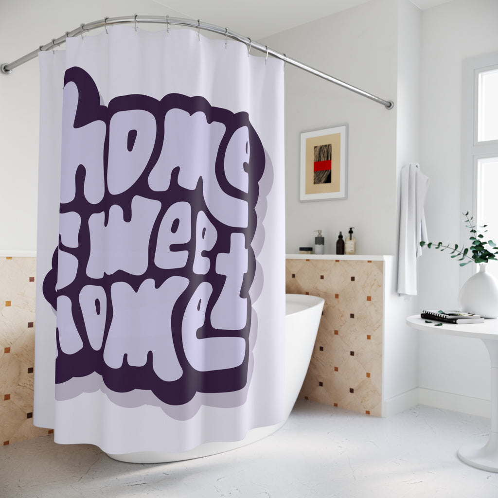 Home Sweet Home Shower Curtain, Cozy Bathroom Decor, Gift for New Homeowners, Housewarming Shower Curtain, Modern Bathroom Accessory