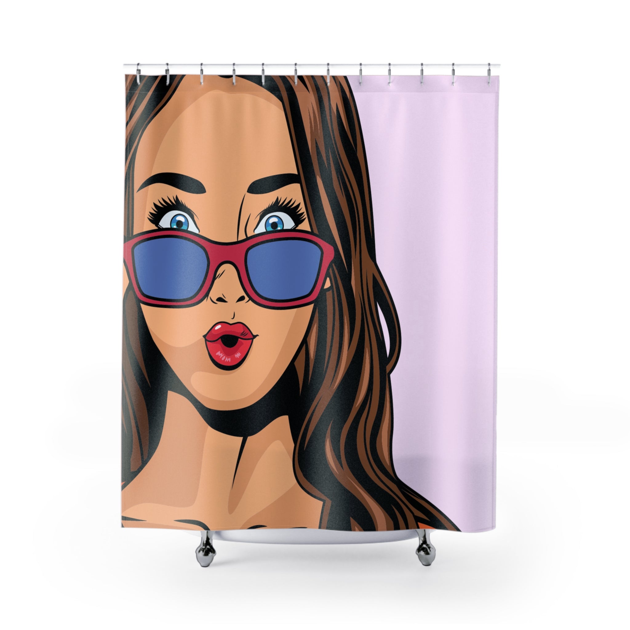 Pop Art Shower Curtain, Retro Bathroom Decor, Fun Home Accessory, Statement Piece for Unique Bathrooms, Shower Room Gift