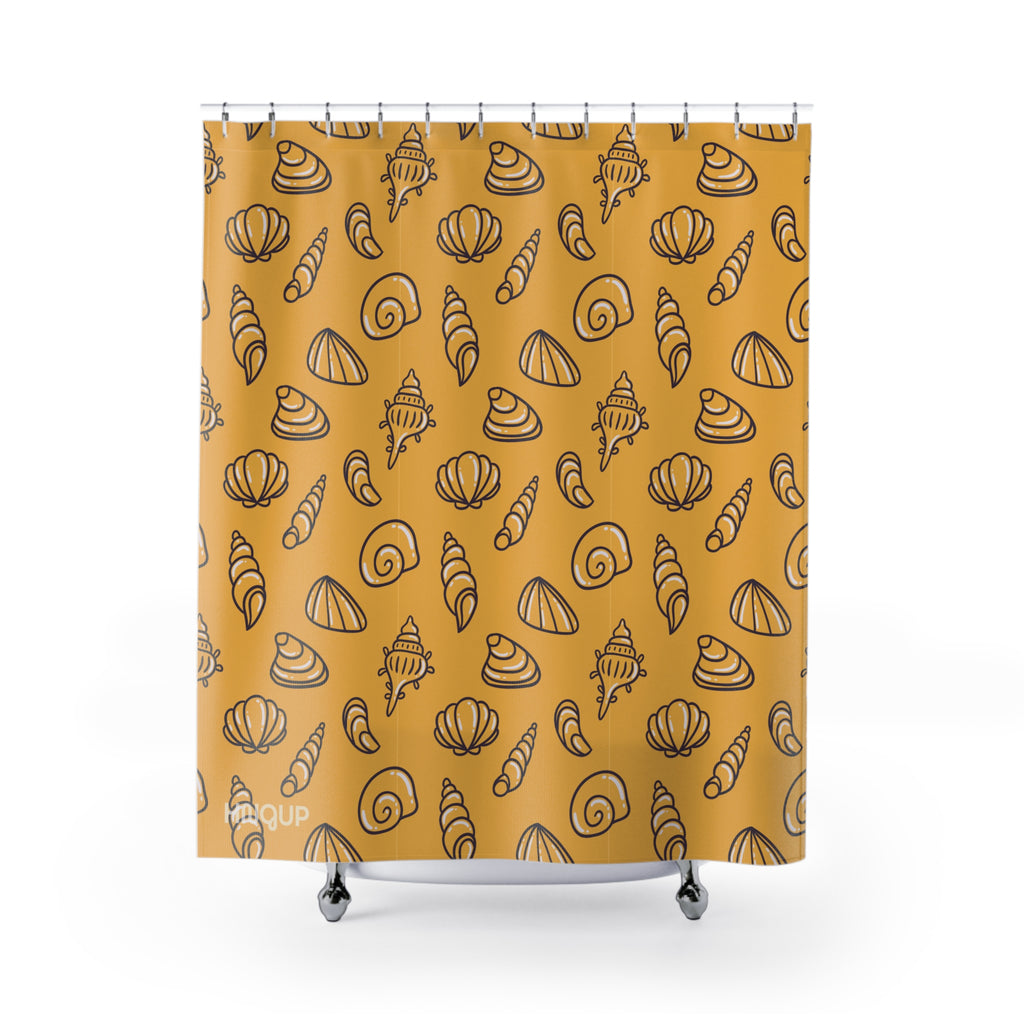 Coastal Shell Shower Curtain, Nautical Bathroom Decor, Beach House Shower, Ocean-Inspired Curtains, Summer Vibes Home Decor