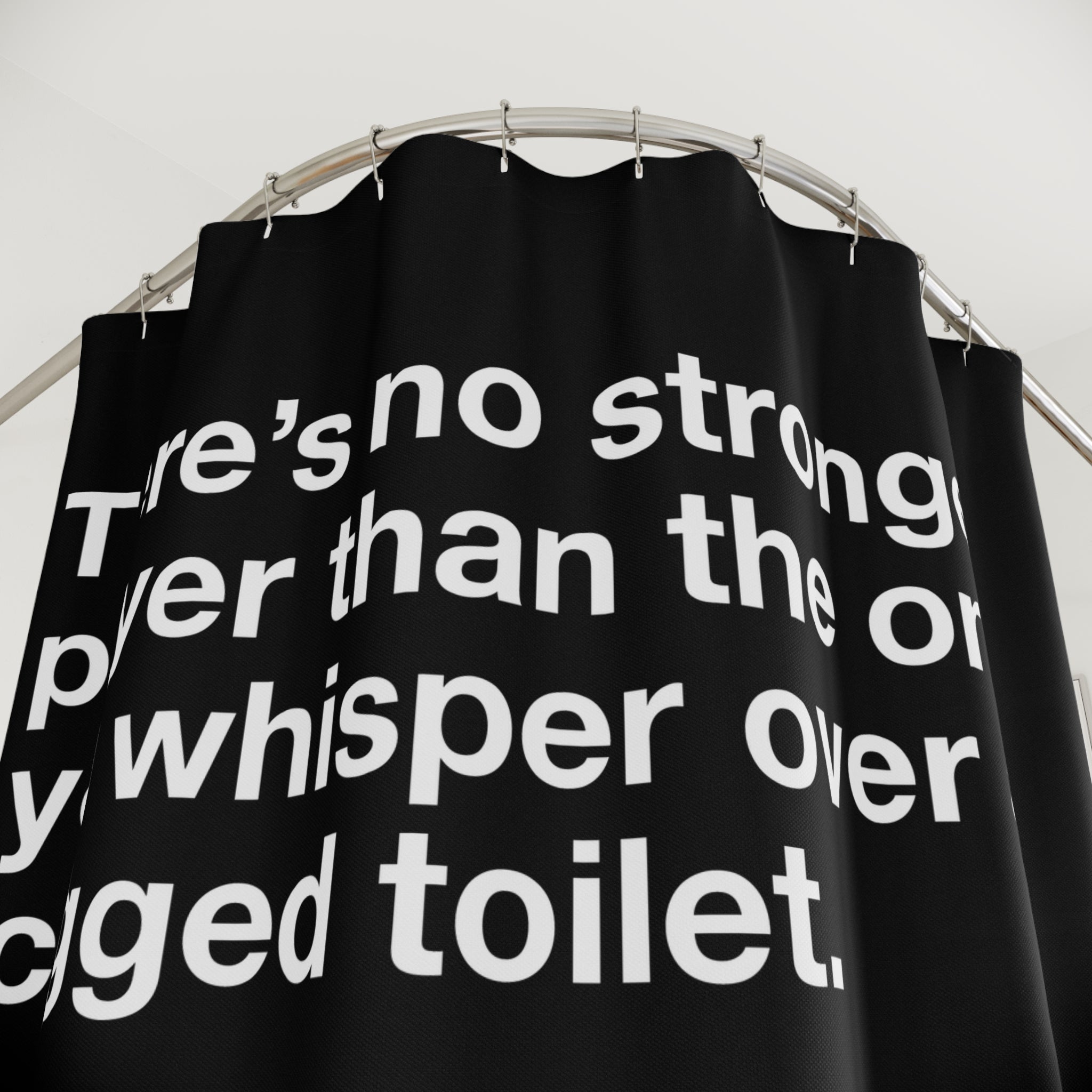Clogged Toilet Prayers Shower Curtain