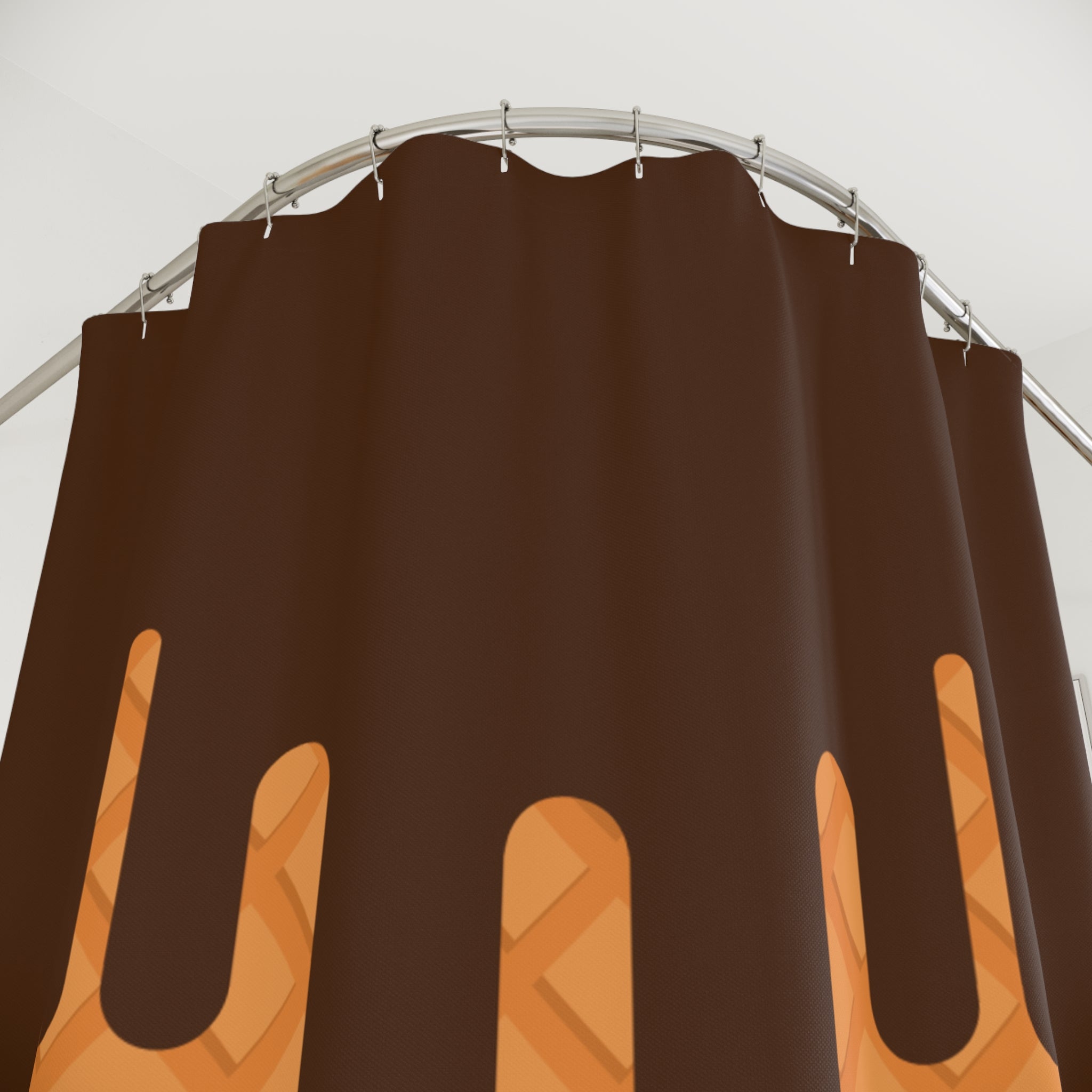 Chocolate Drizzle Ice Cream Shower Curtain, Fun Bathroom Decor, Modern Art, Gifts for Bakers, Kitchen Theme, Unique Home Accessory
