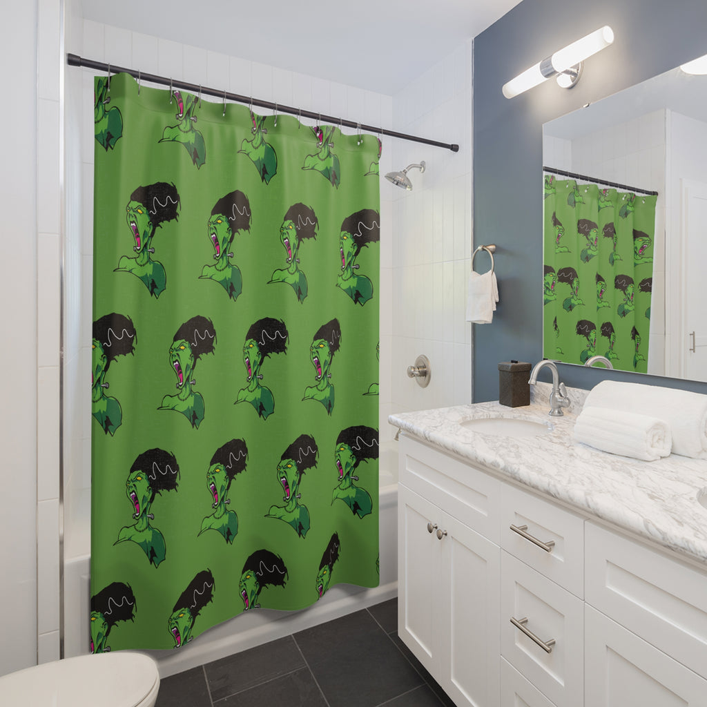 Funky Monster Shower Curtain – Vibrant Bathroom Decor, Halloween, Home Gift, Unique Design, Creative Style