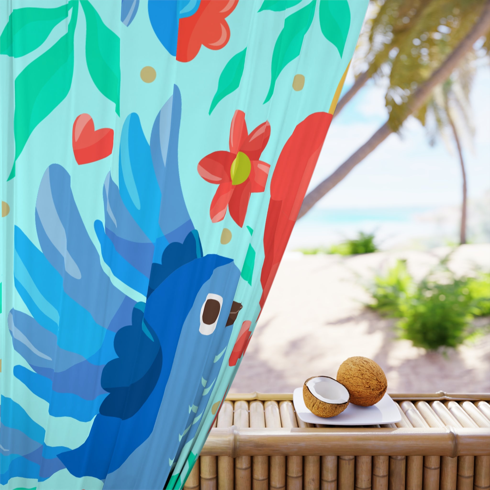 Lookie A Blue Birdy Blackout Window Curtain