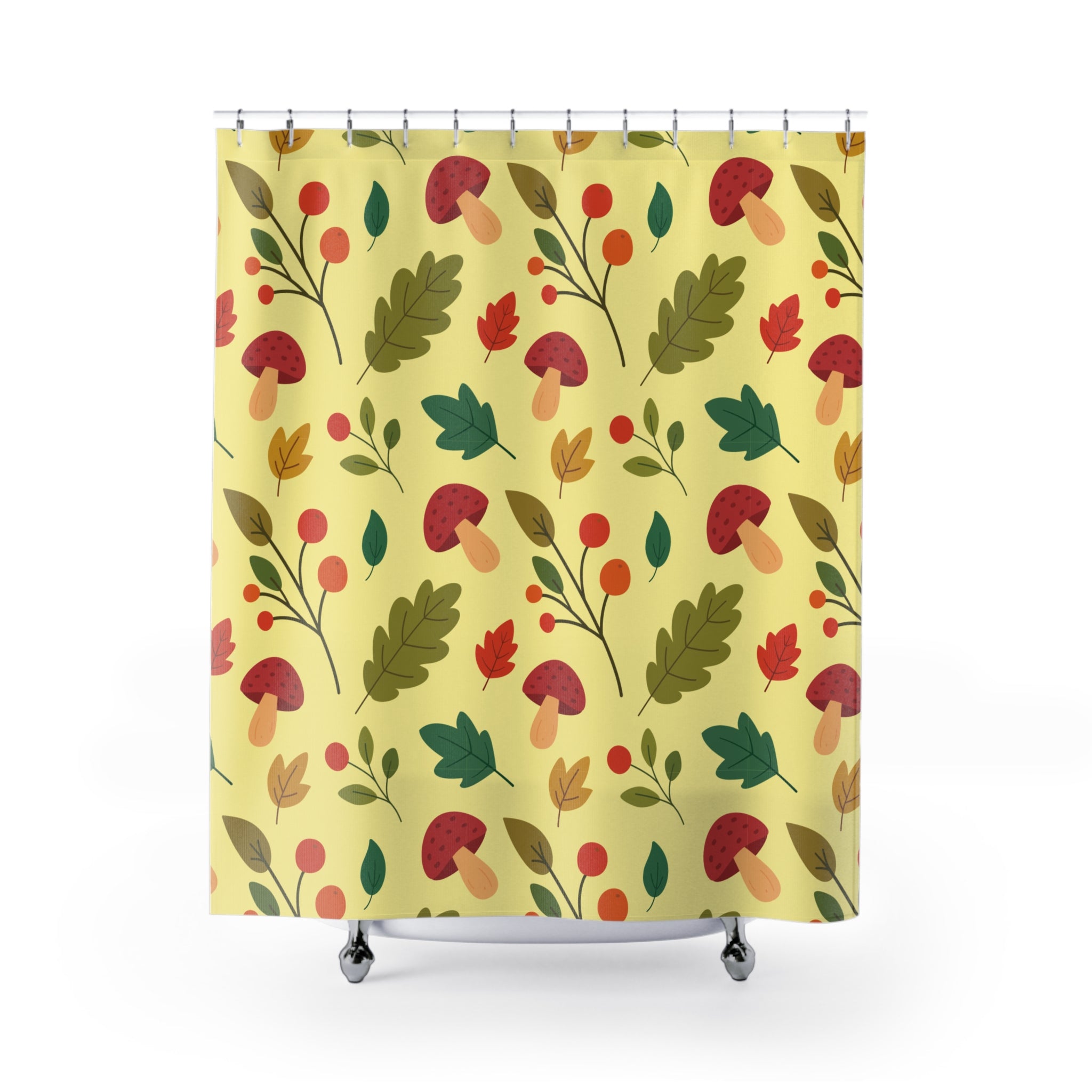 Autumn Leaves Shower Curtain, Fall Decor, Bathroom Accessory, Nature-Inspired Home, Seasonal Design, Gift for Gardeners, Cozy Vibes