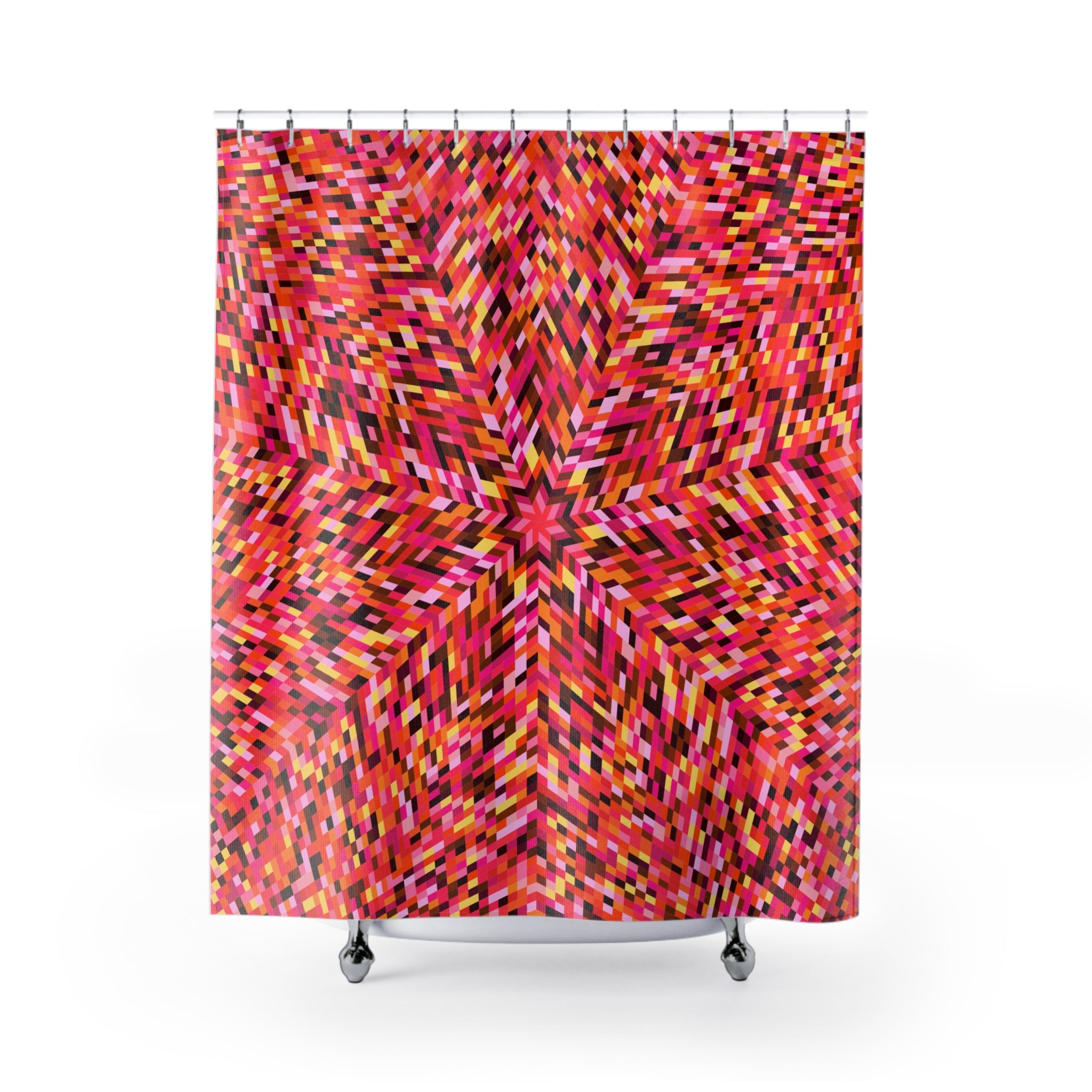 Vibrant Abstract Shower Curtains, Colorful Bathroom Decor, Boho Home Accents, Unique Gift for Her, Modern Color Splash
