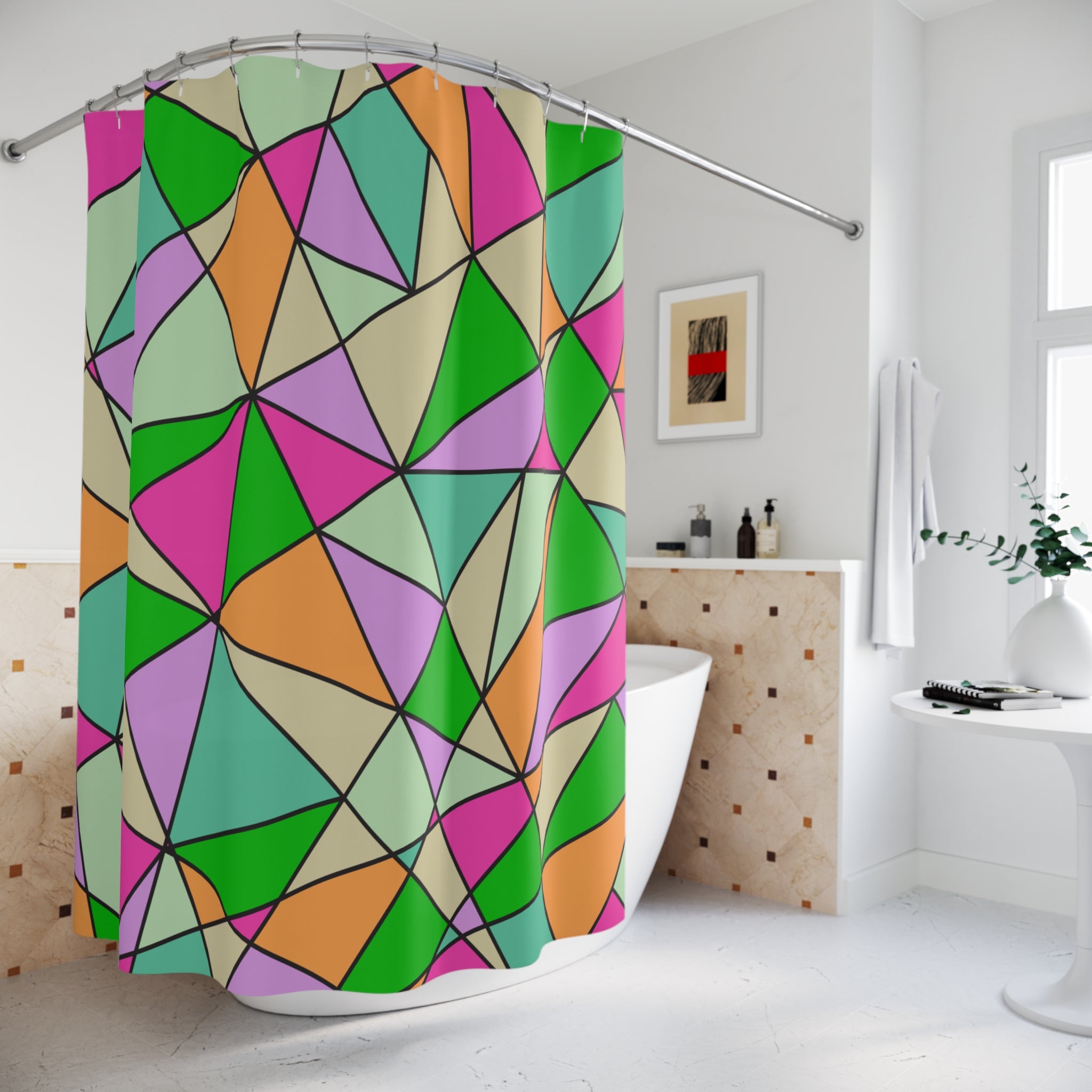 Stained Glashish Design Shower Curtain