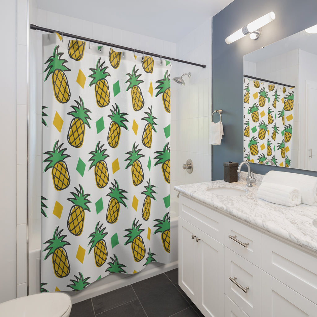 Couple of Pinapples Wink Pattern Shower Curtain