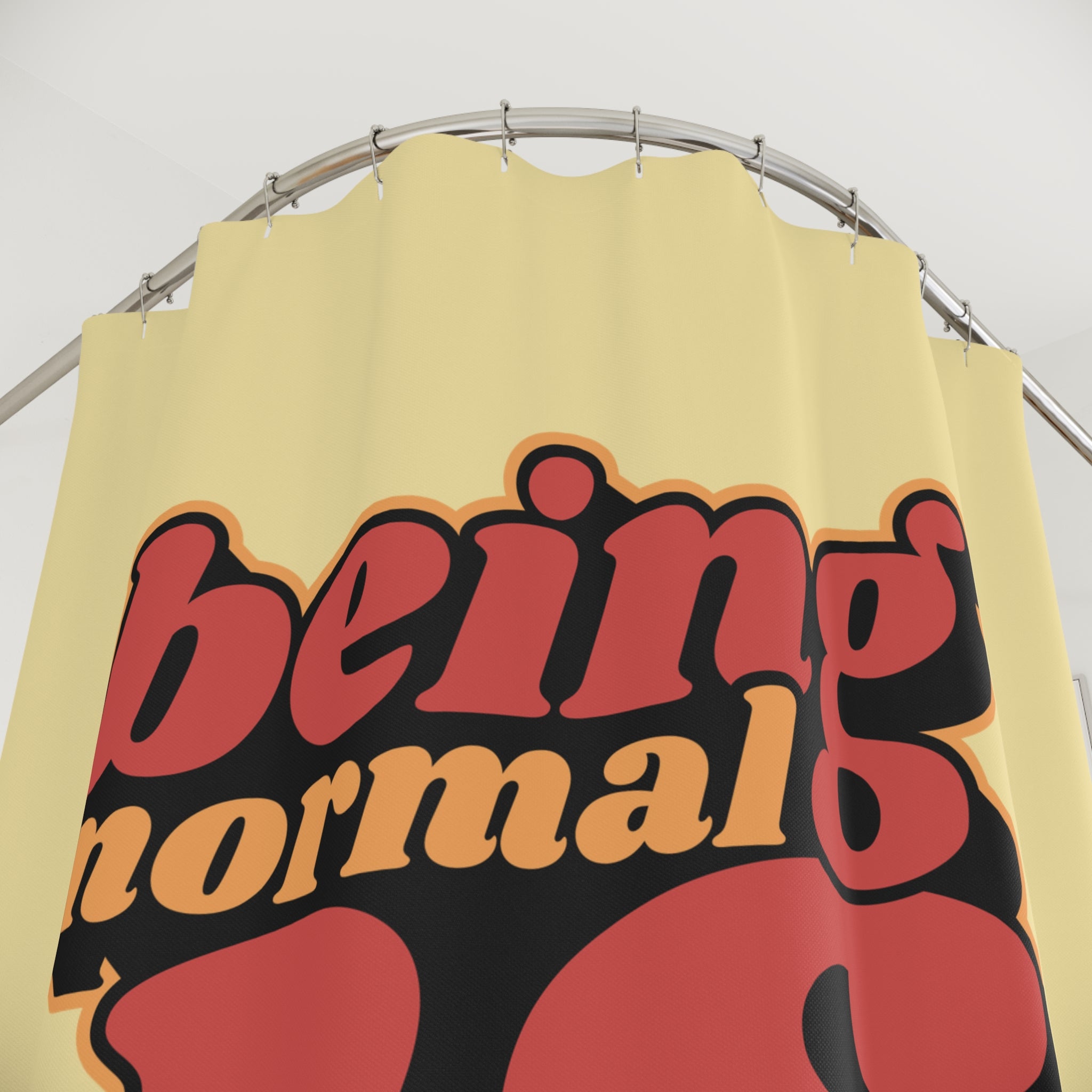Being Normal is Boring Quote Shower Curtain - Add Personality to Your Bathroom, Unique Gift for Friends, Ideal for Home Decor, Humor, Inspirational