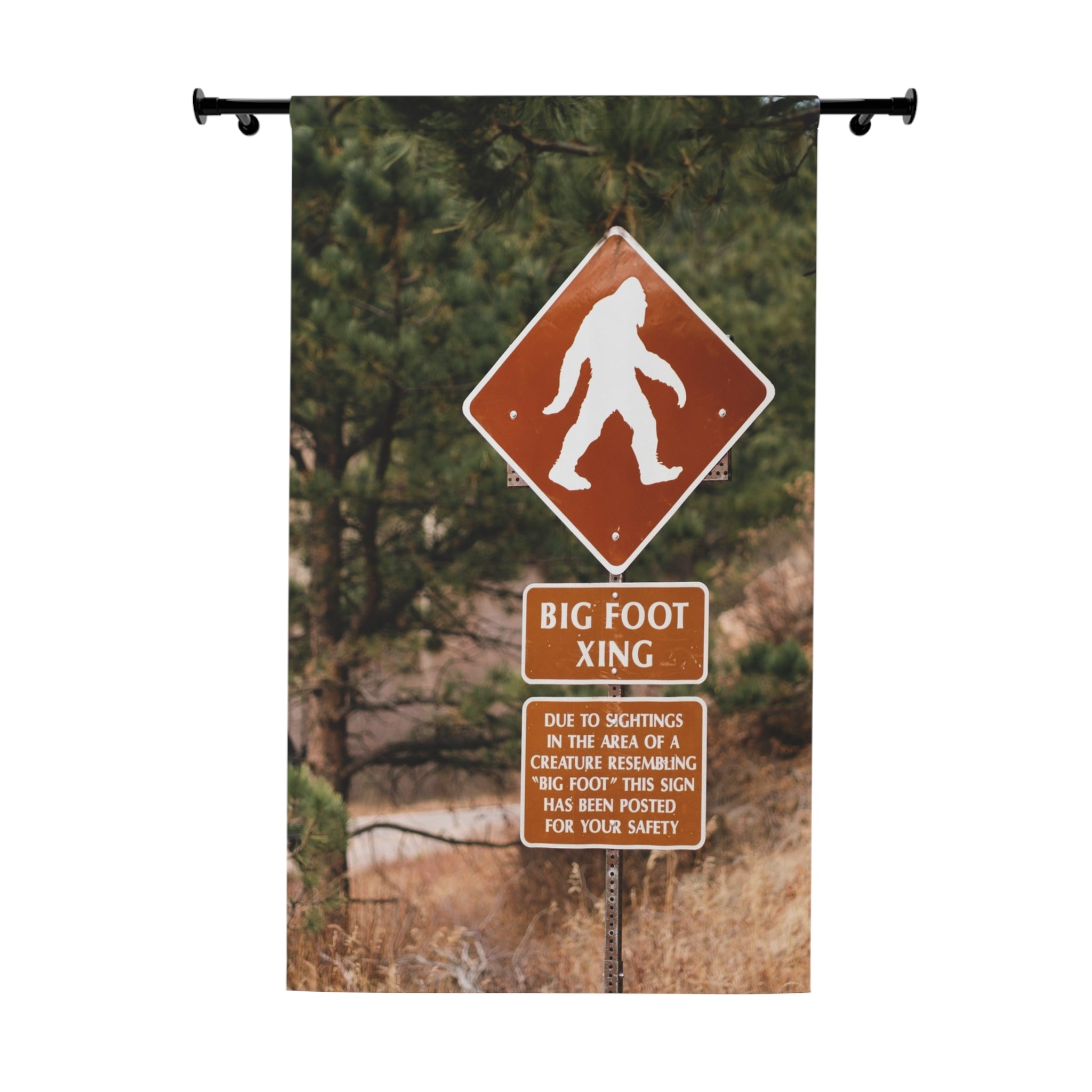 Colorados Pike Peak Bigfoot Crossing Real Image Blackout Window Curtain