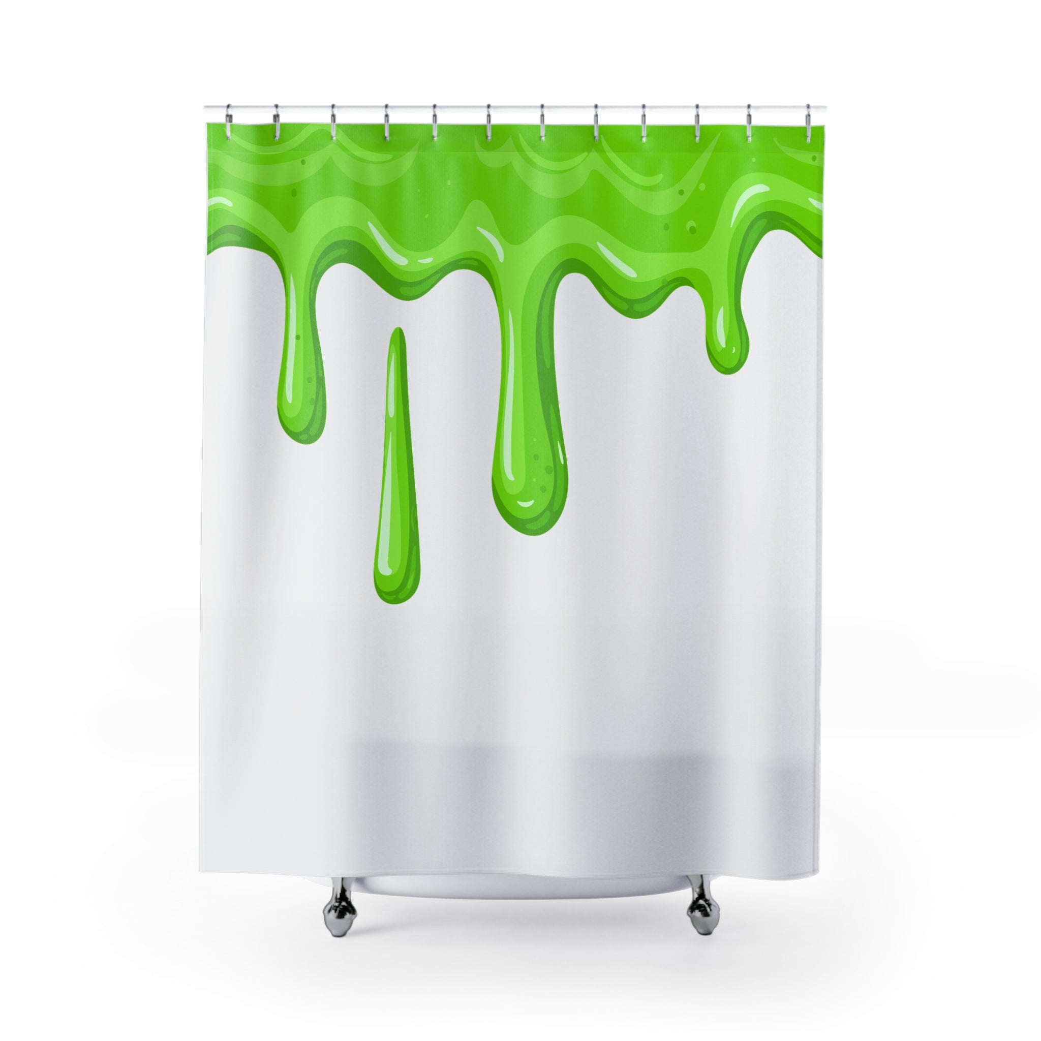 Drippy Green Gooey Slimy  Shower Curtain