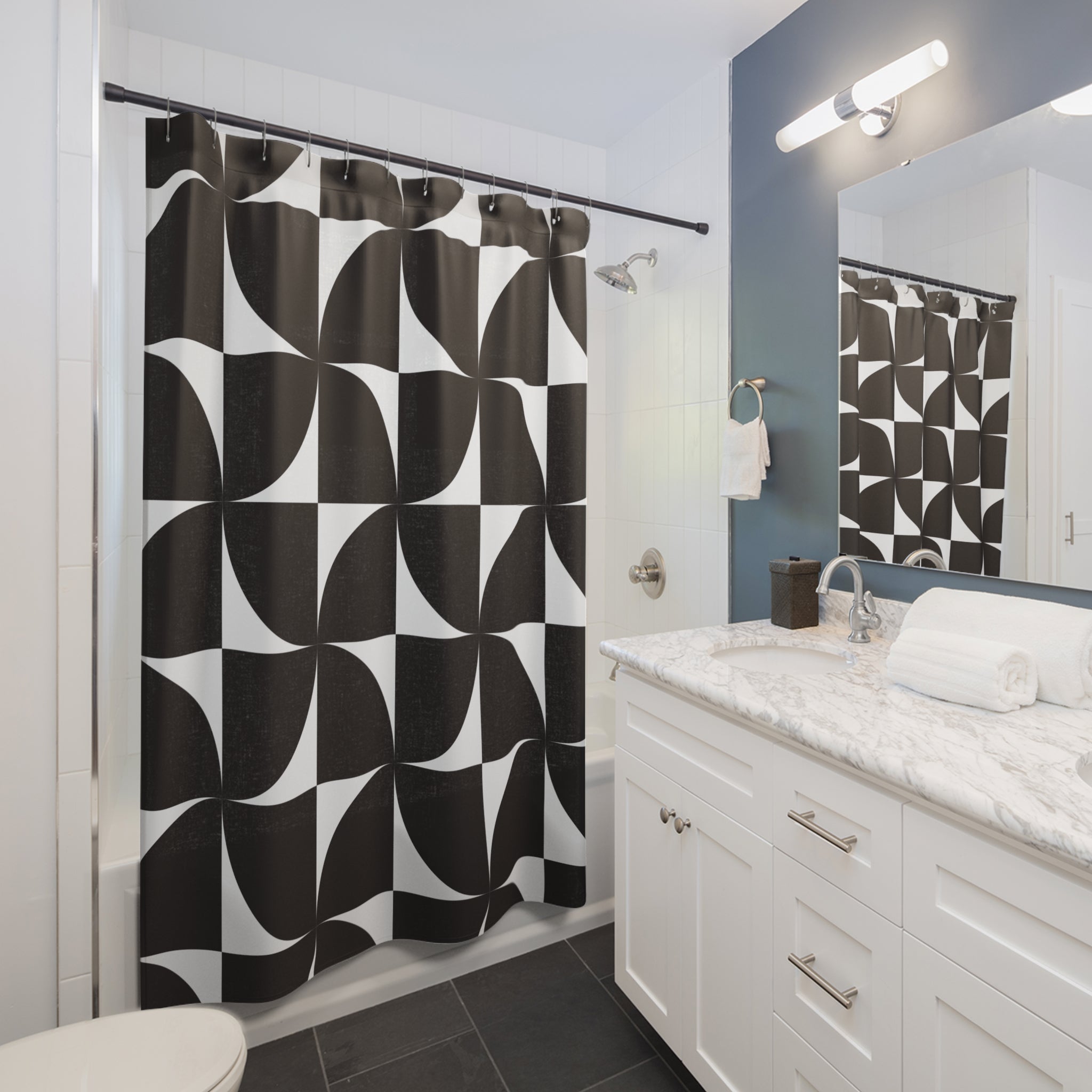 Zumwhere Geometric Shower Curtain