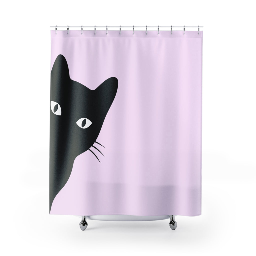 Chic Cat Shower Curtain - Modern Bath Decor, Cute Cat Designs, Gift for Cat Lovers, Trendy Bathroom Accessories, Home Makeover