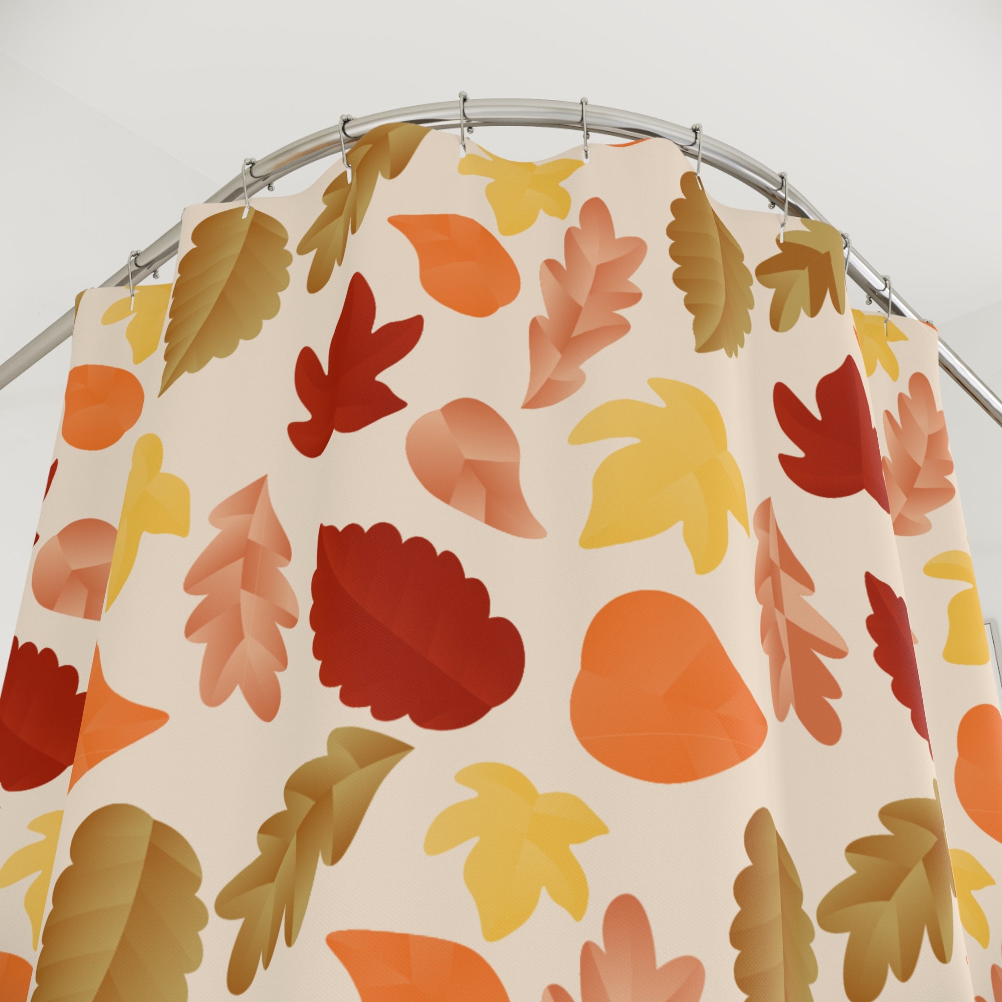 Autumn Leaves Shower Curtain | Fall Decor for Bathroom, Seasonal Home Update, Gift for Nature Lovers, Holiday Themed Shower Curtain
