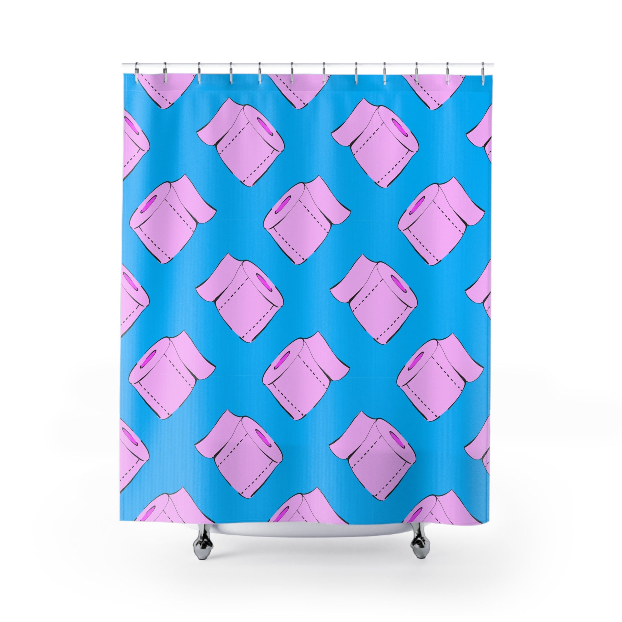 Fun Pink Toilet Shower Curtain, Playful Bathroom Décor, Gift for Kids, Unique Design, Decorative Home Accent, Modern Bathroom Style