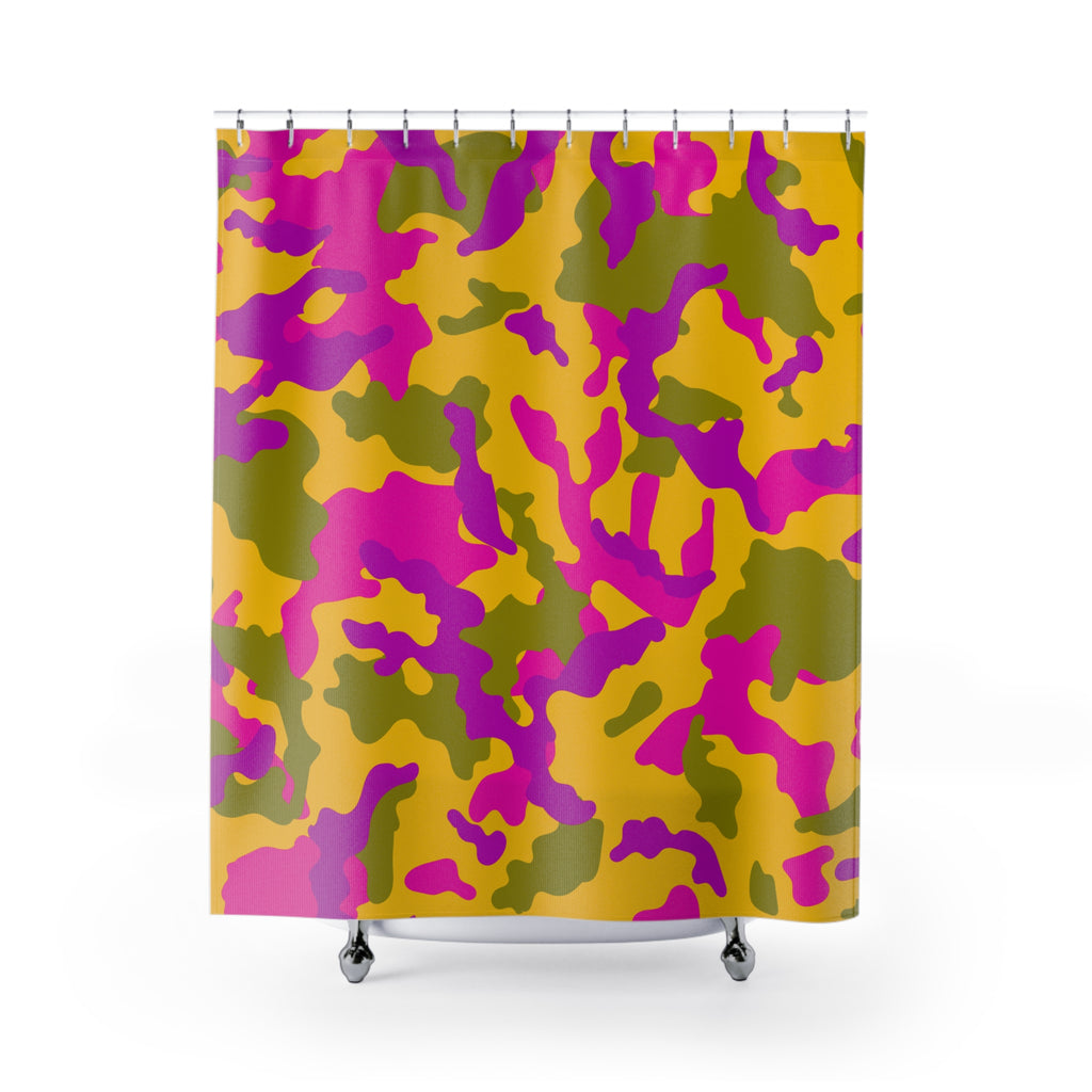 Pink Camo Shower Curtain