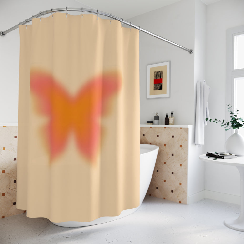 Aura Butterfly Dream Shower Curtain | Vibrant Home Decor, Bathroom Accessory, Nature-Inspired Gift, Spring Decor, Bohemian Bathroom