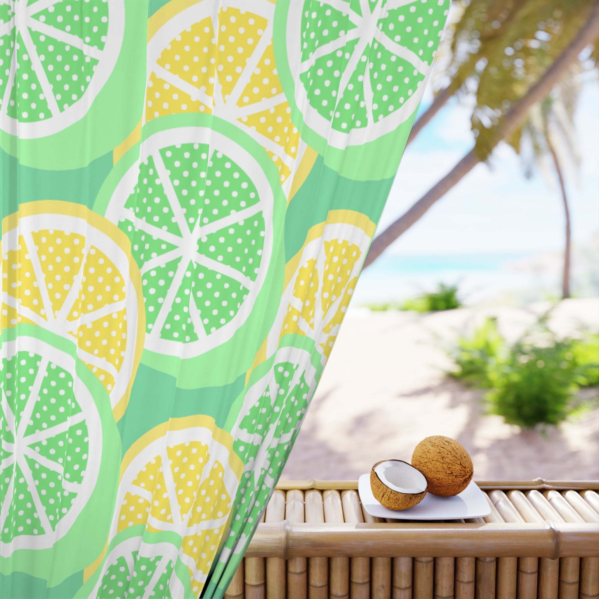 Citrus Pattern Window Curtains, Bright Lemon Decor for Kitchen or Living Room, Summer Home Accessory, Spring Vibes, Energetic Interior [...]