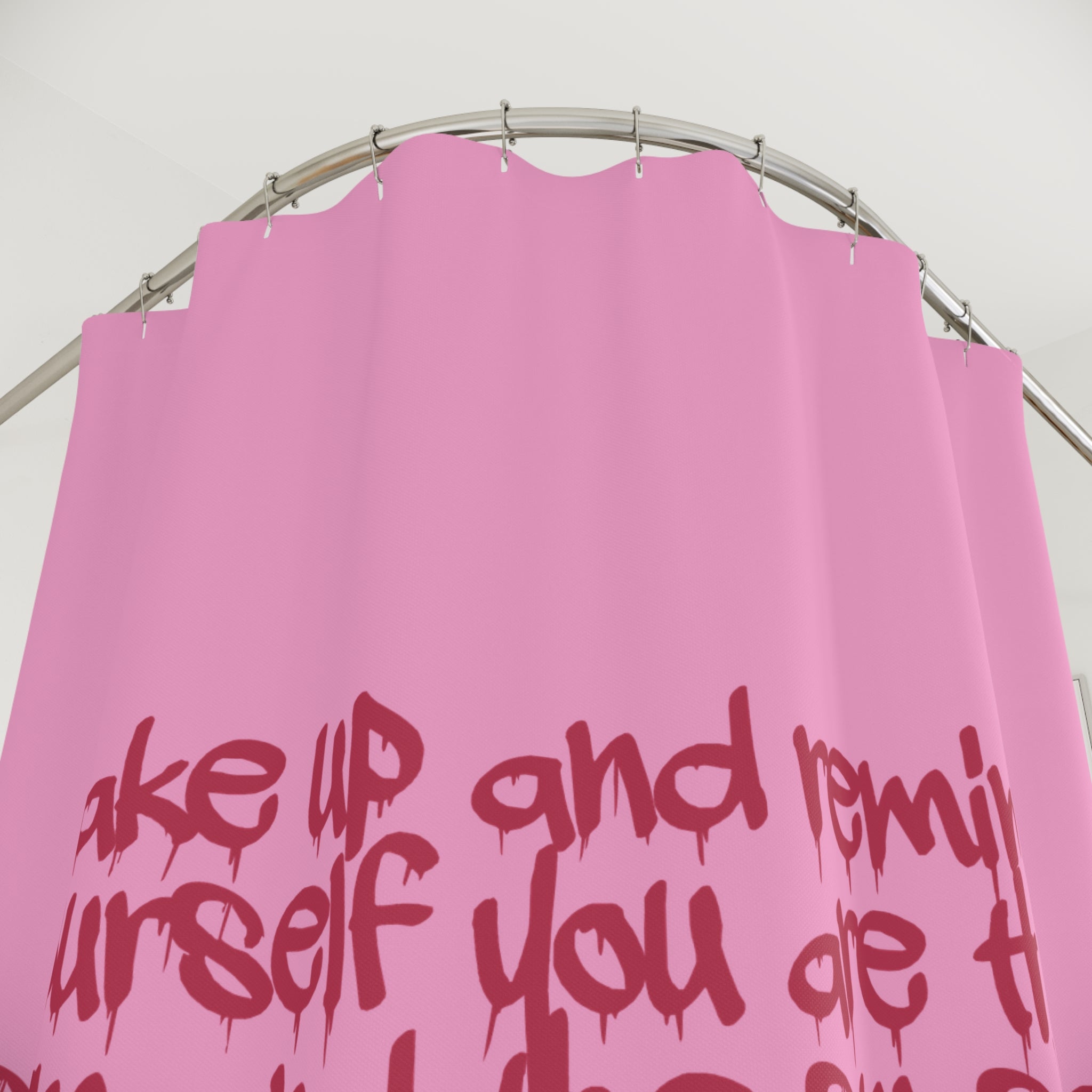 Inspirational Shower Curtain - Positive Affirmation Decor, Vibrant Design for Bathroom, Gift for Her, Home Decor, Motivational Quotes