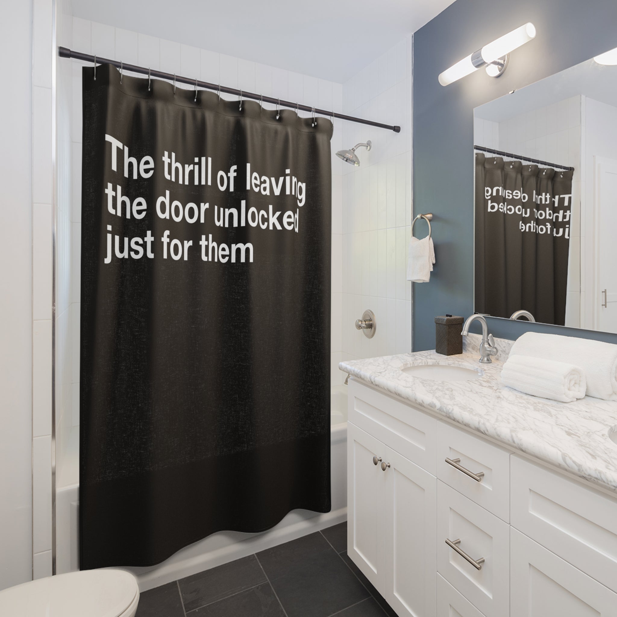 Unlocked Door For Them Quote Shower Curtain