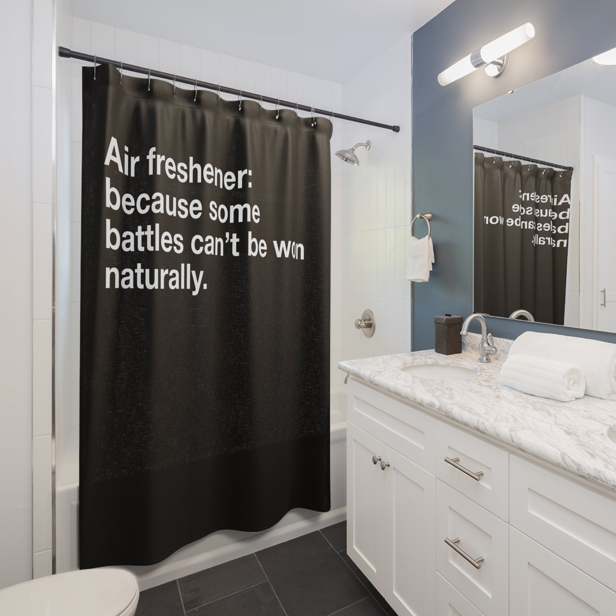 Don't Be Stinky Air Freshener Quote Shower Curtain