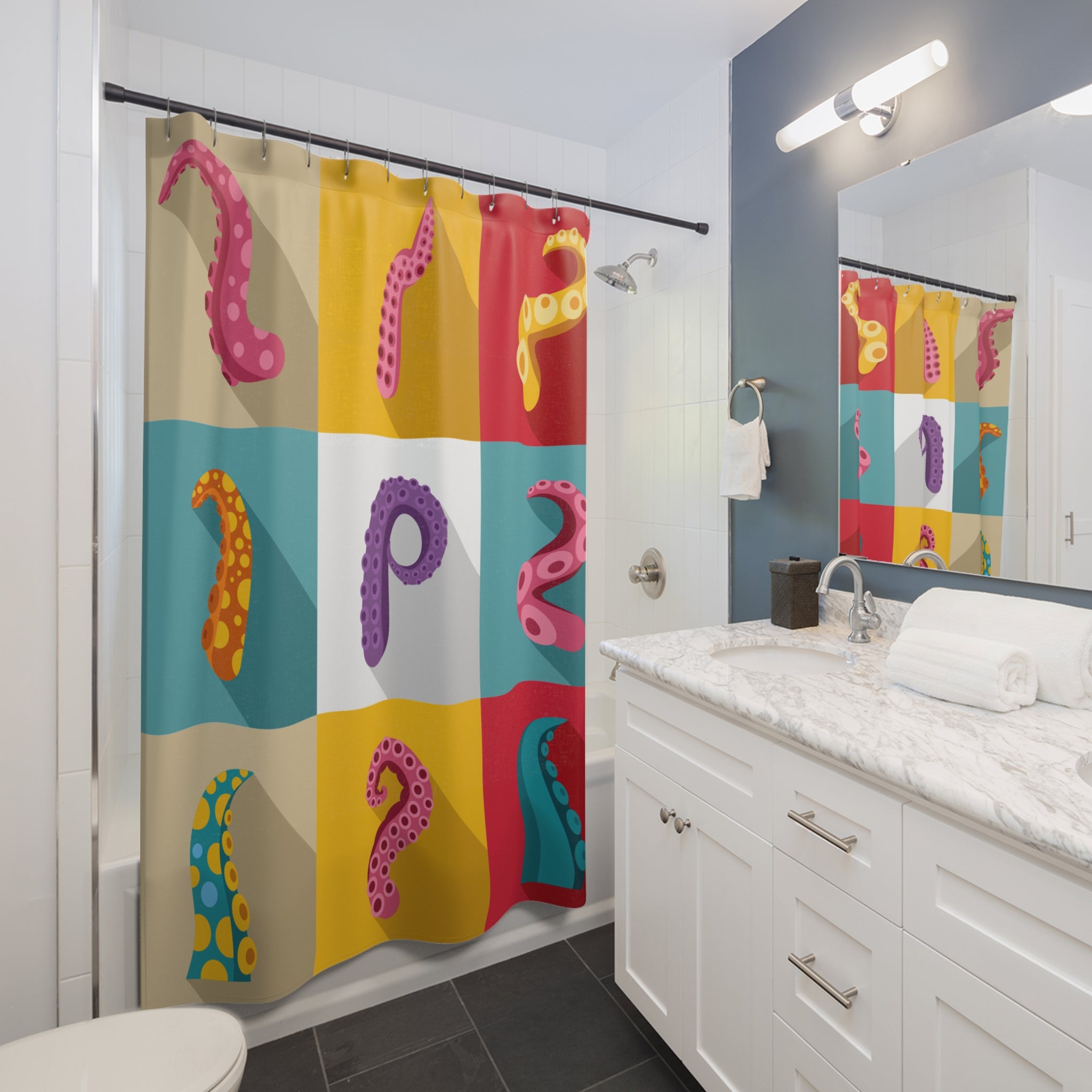 Colorful Octopus Shower Curtain – Fun Nautical Bathroom Decor, Waterproof Shower Curtain, Quirky Home Accessory, Marine Theme Gift, [...]