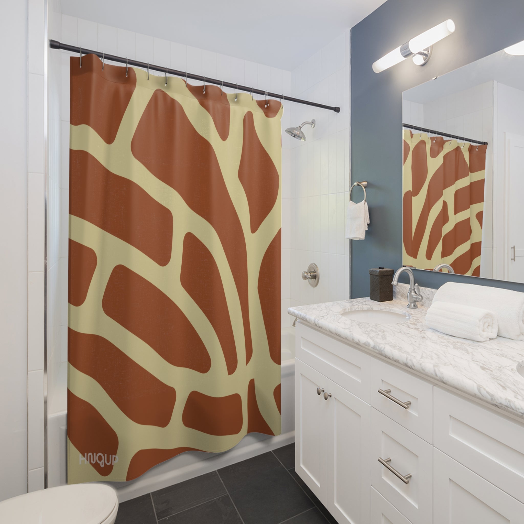 Concha Bread Tasty Brown Patterned Shower Curtain with Modern Design, Bathroom Decor, Unique Gift, Trendy Home Accessory, Stylish Bathroom Upgrade