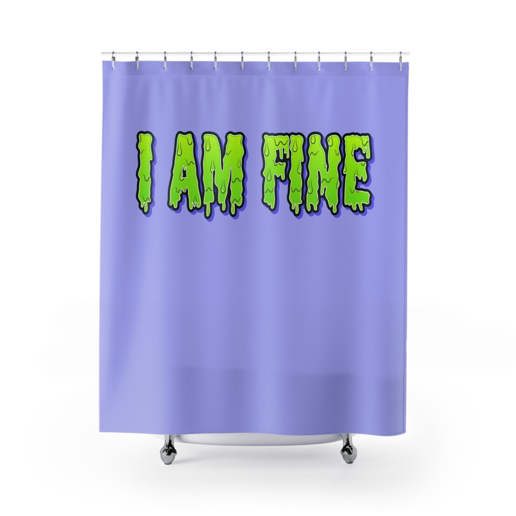 Ghoulish Humor Shower Curtain, Fun Bathroom Decor, Halloween Vibes, Quirky Gift for Friends, Unique Home Accent, Playful Design