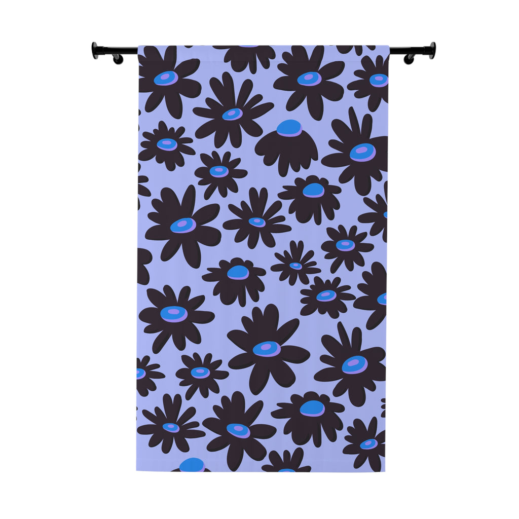 Daisy Field Gothic Pattern Blackout Window Curtain