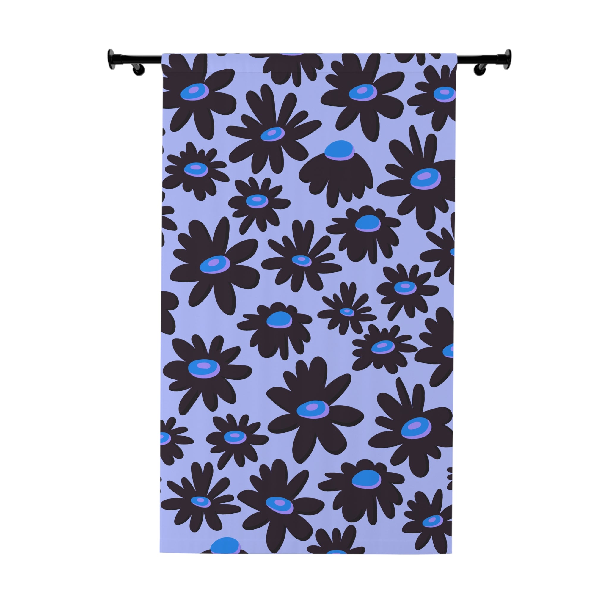 Daisy Field Gothic Pattern Blackout Window Curtain