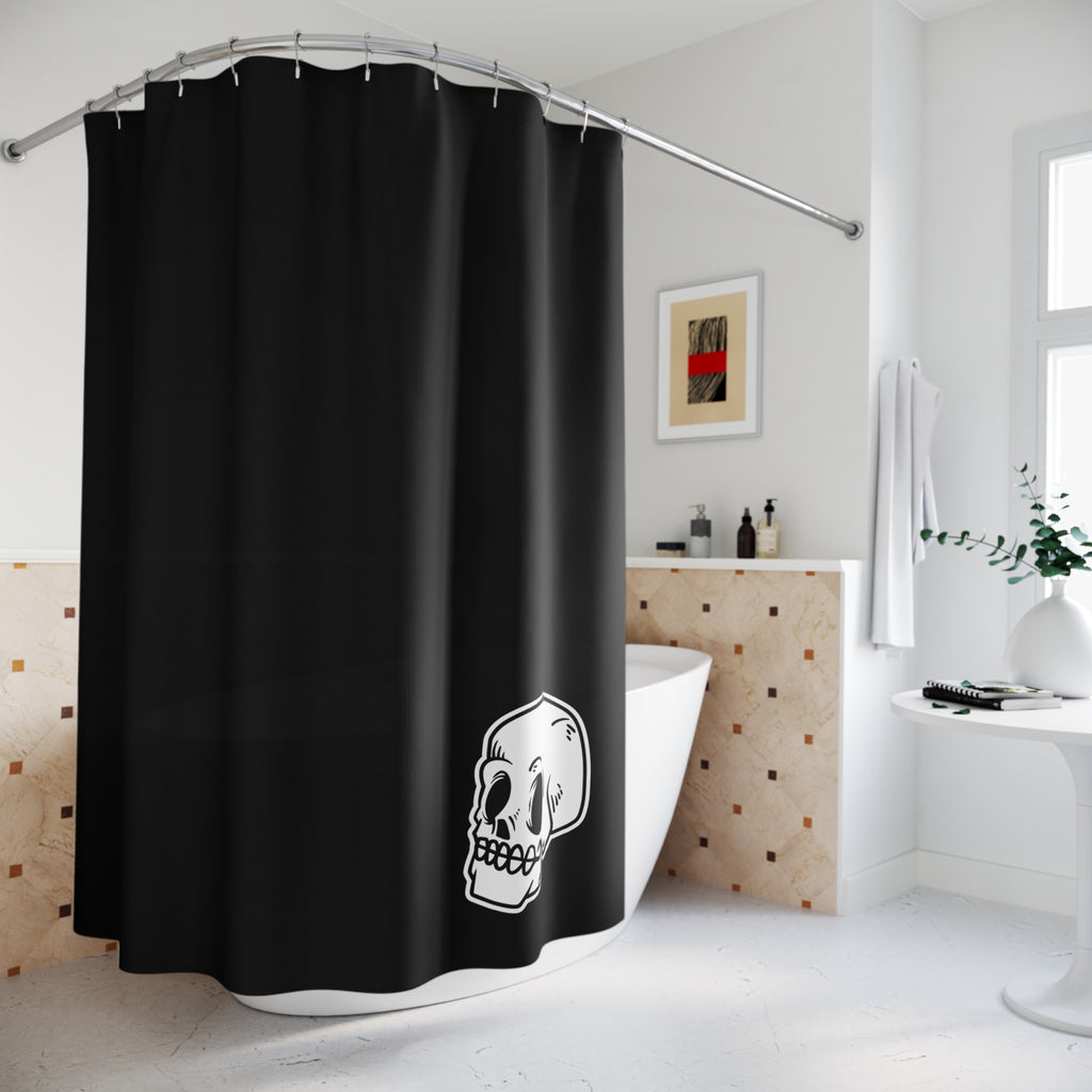 Gothic Skull Shower Curtain | Unique Bathroom Decor, Halloween Decoration, Monochrome Home Accessory, Spooky Gift Idea