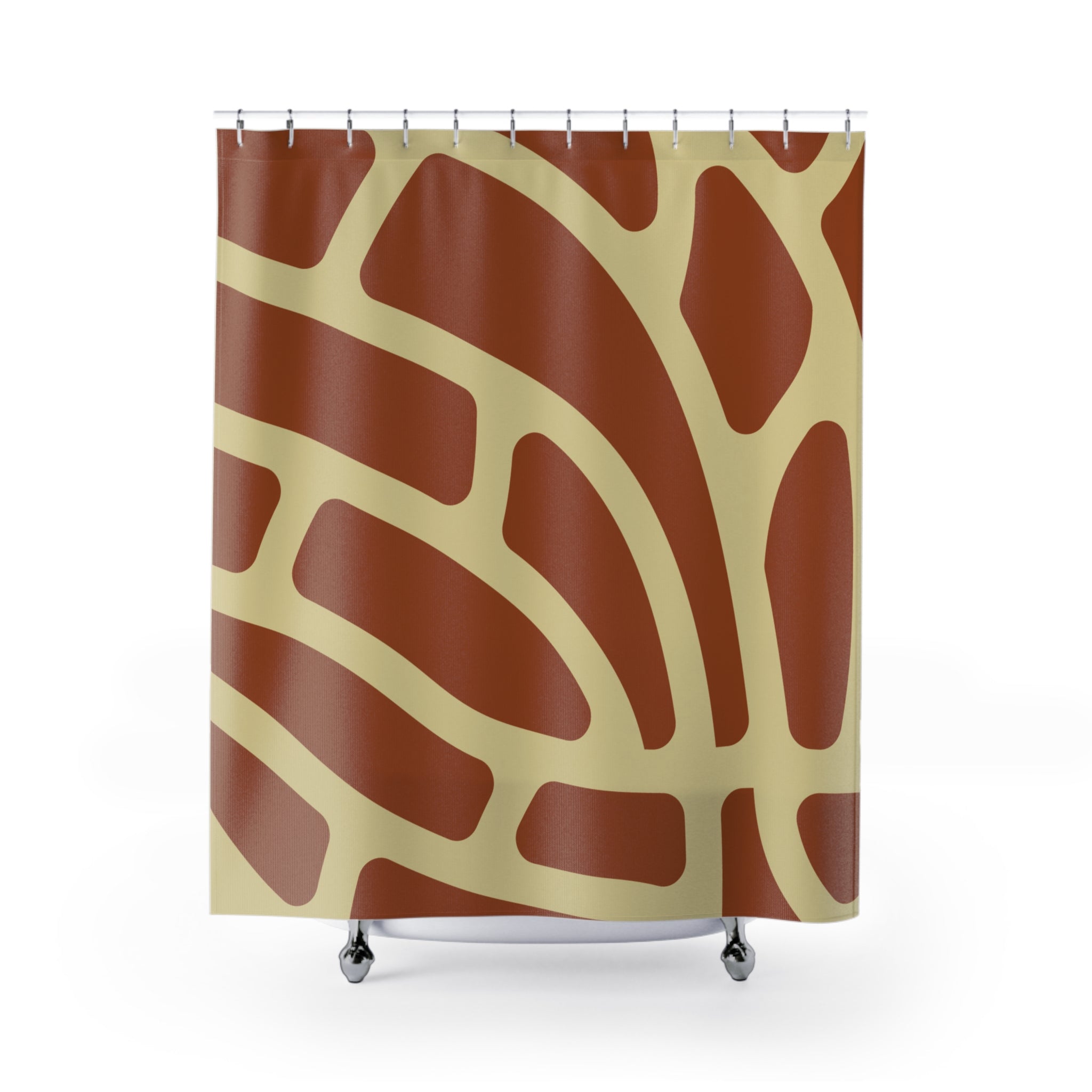 Concha Bread Tasty Brown Patterned Shower Curtain with Modern Design, Bathroom Decor, Unique Gift, Trendy Home Accessory, Stylish Bathroom Upgrade