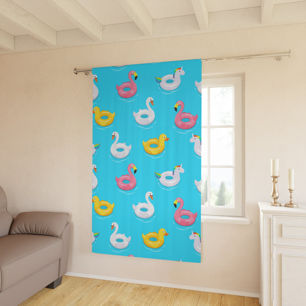 Curtain Panel - Pool Floatie Design