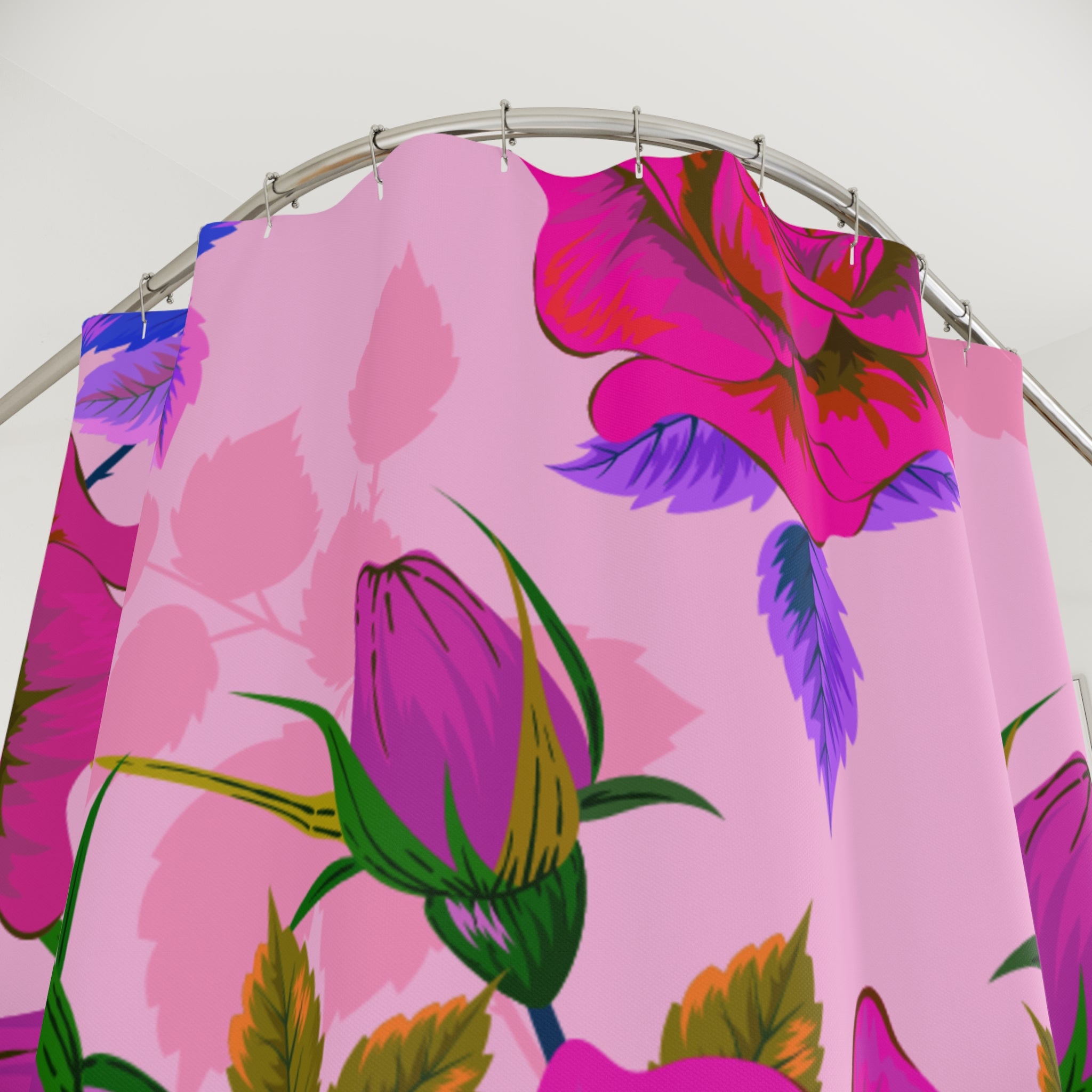 Rosey Sister Neon Shower Curtain