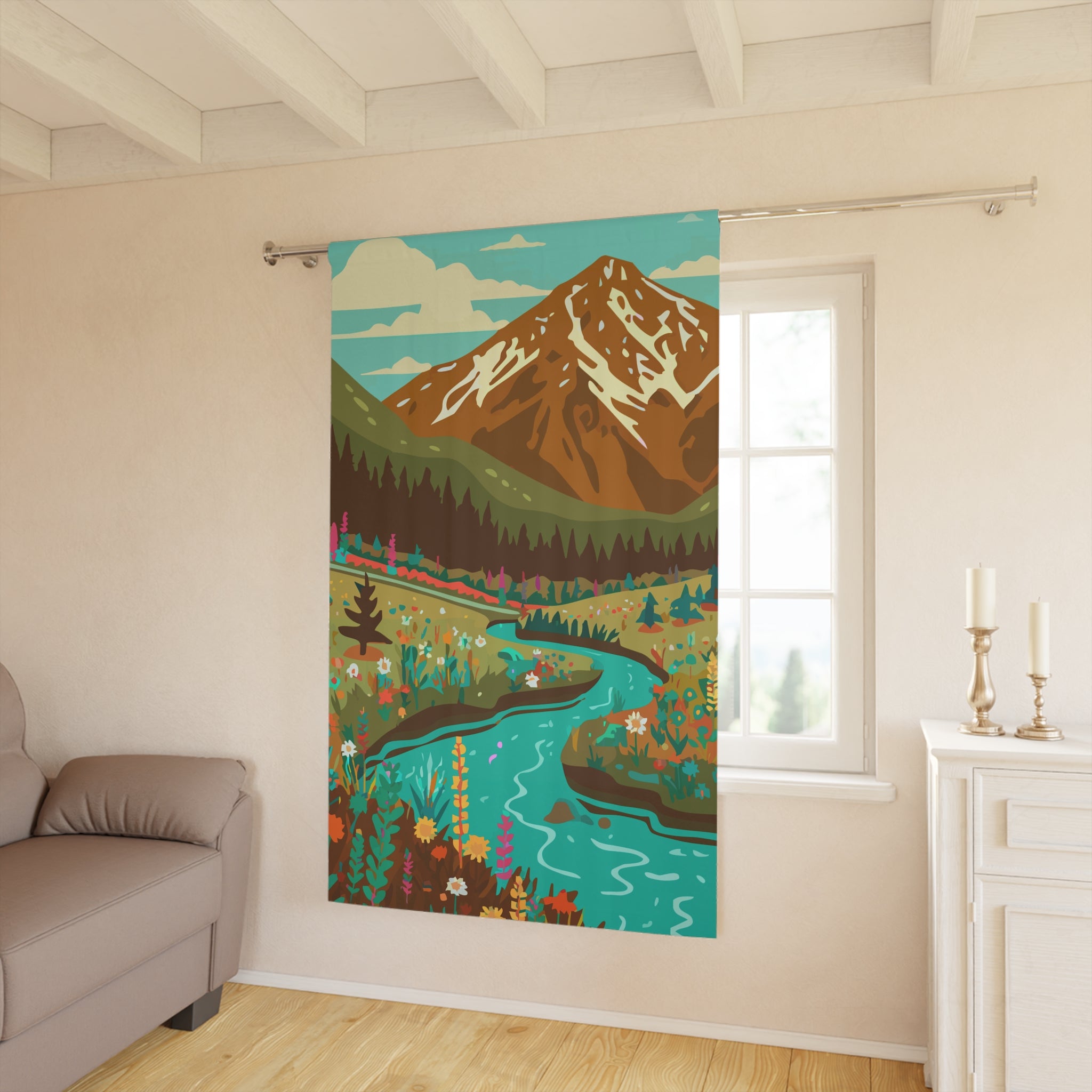 God Speed Colorado Mountain Blackout Window Curtain
