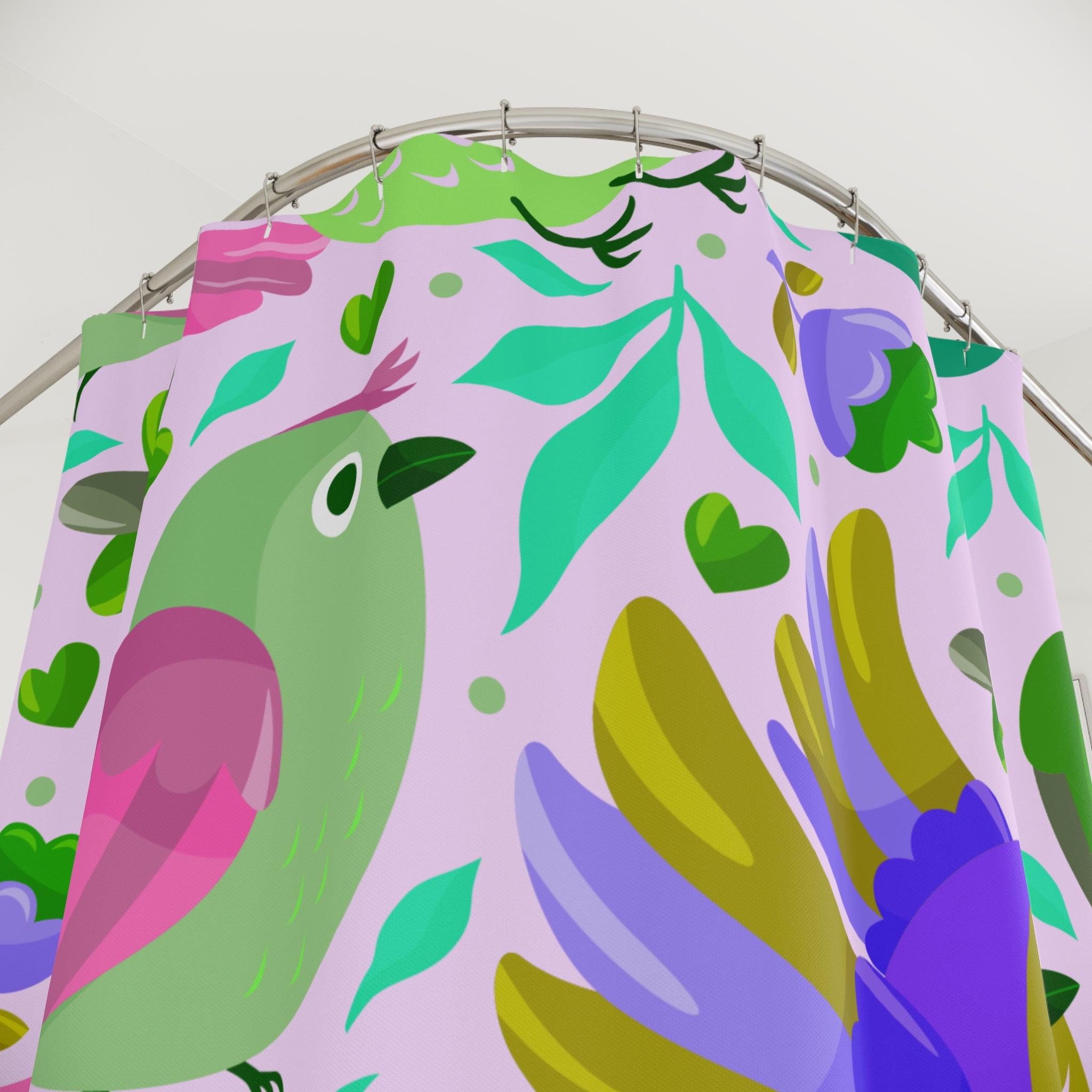 Lookie Three Little Birdies Shower Curtain