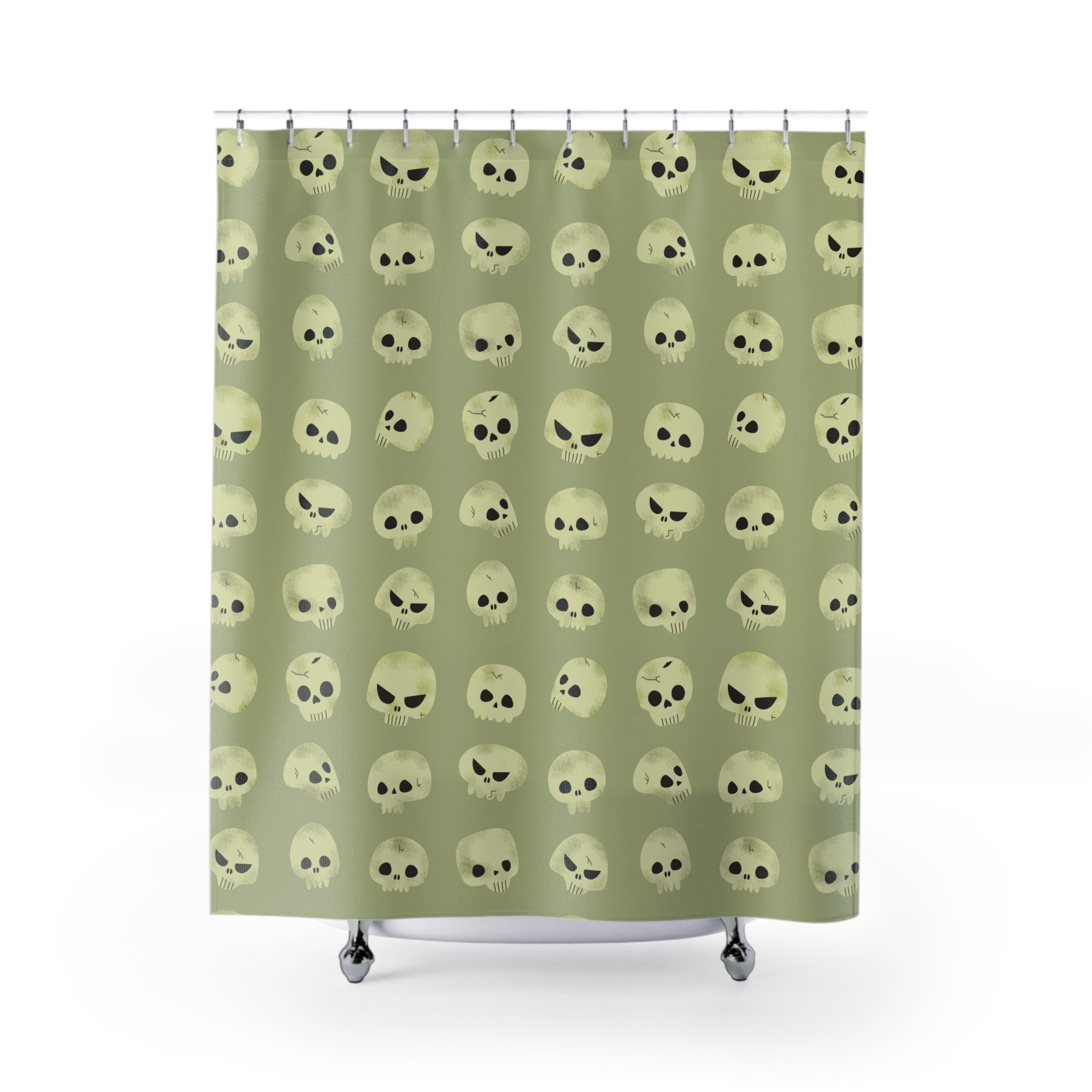 Gothic Skull Shower Curtain, Halloween Decor, Edgy Bathroom Accessories, Horror Themed Shower Curtain, Unique Gift for Spooky Lovers