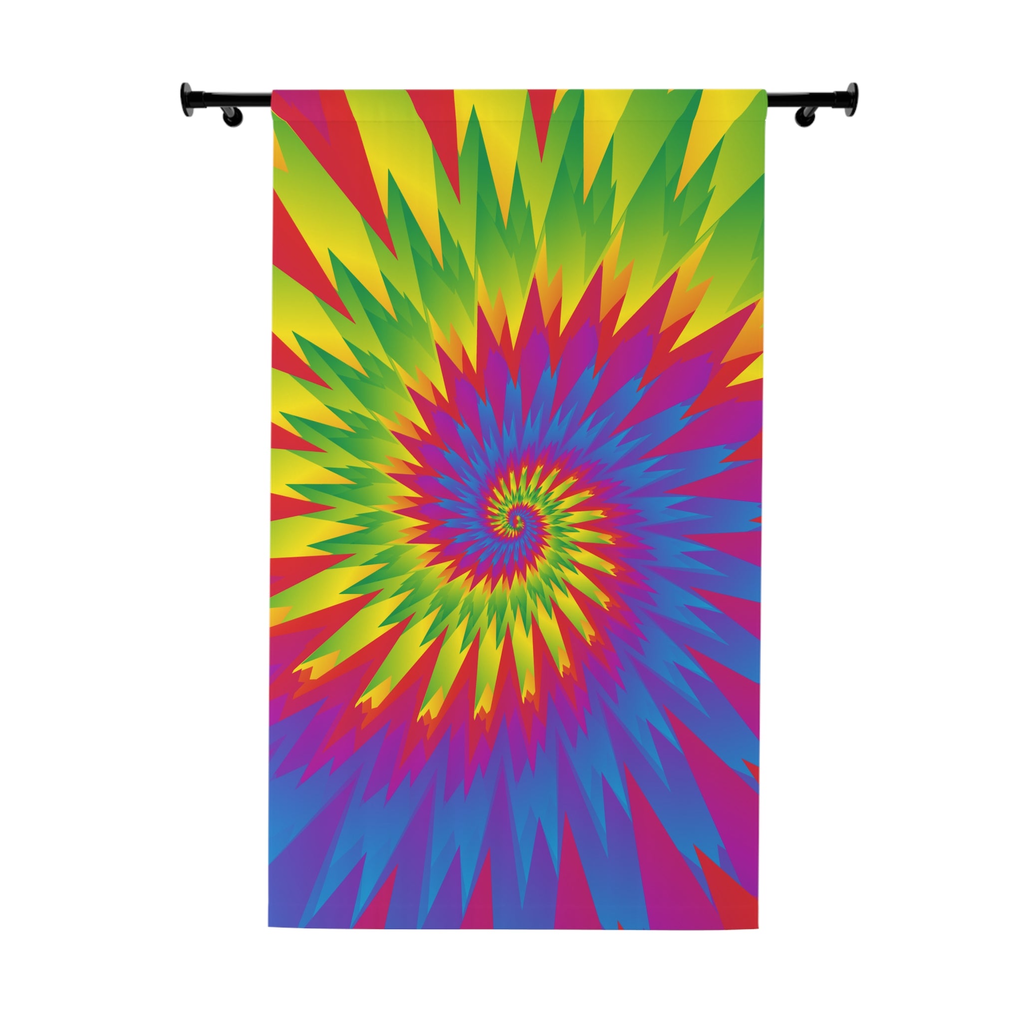 Colorful Tye-Dye Slice Blackout Window Curtain