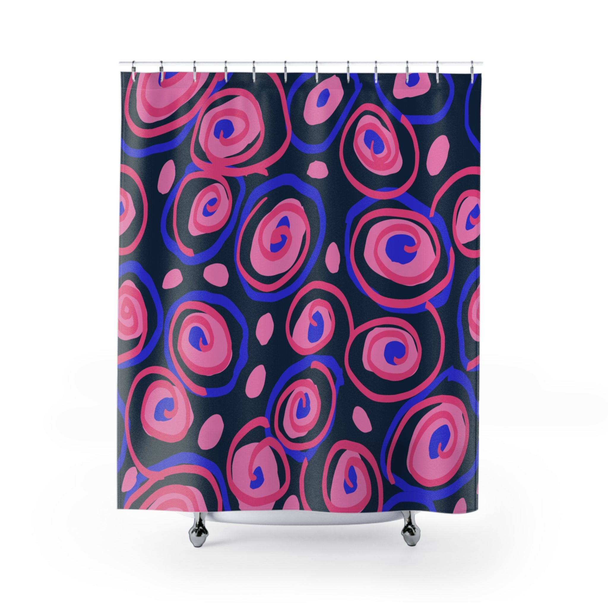 Swirl Galore Floral Shower Curtain