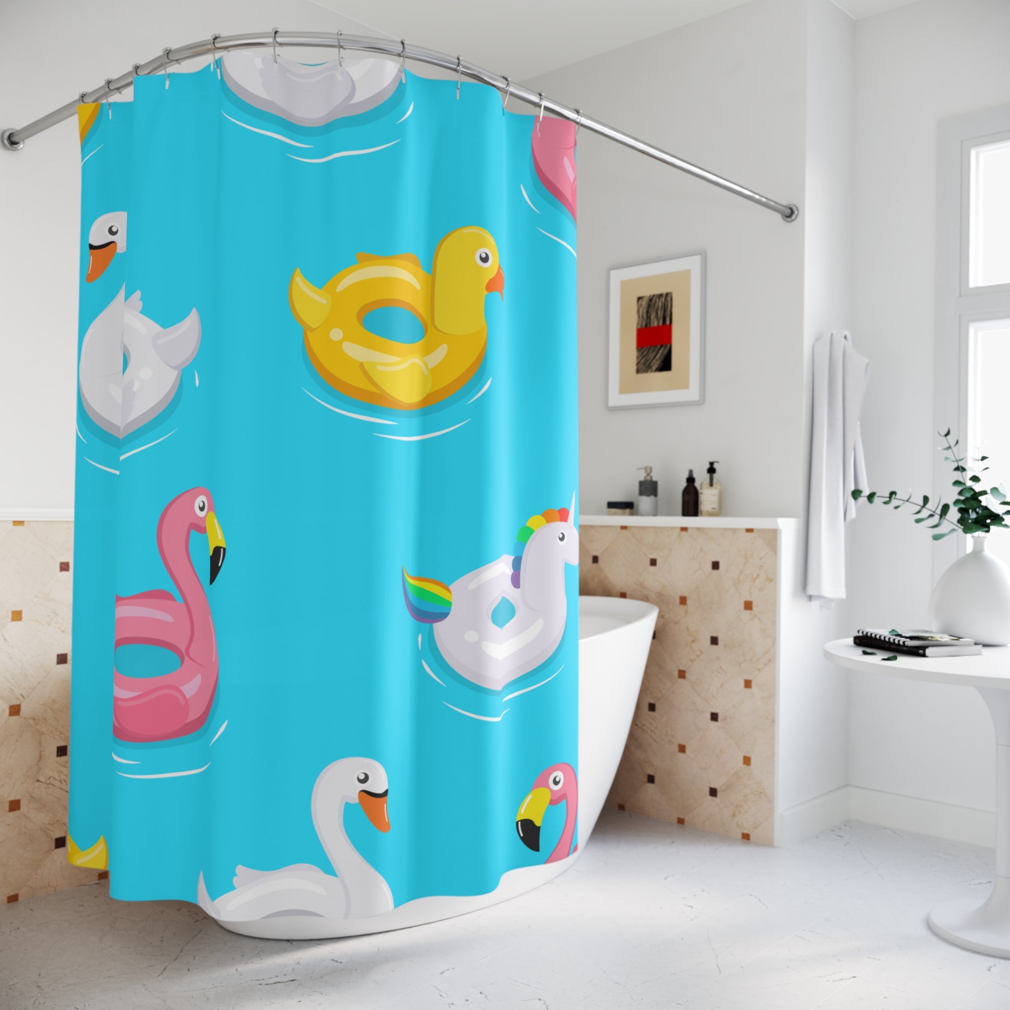 Floating Away Floaties Shower Curtain