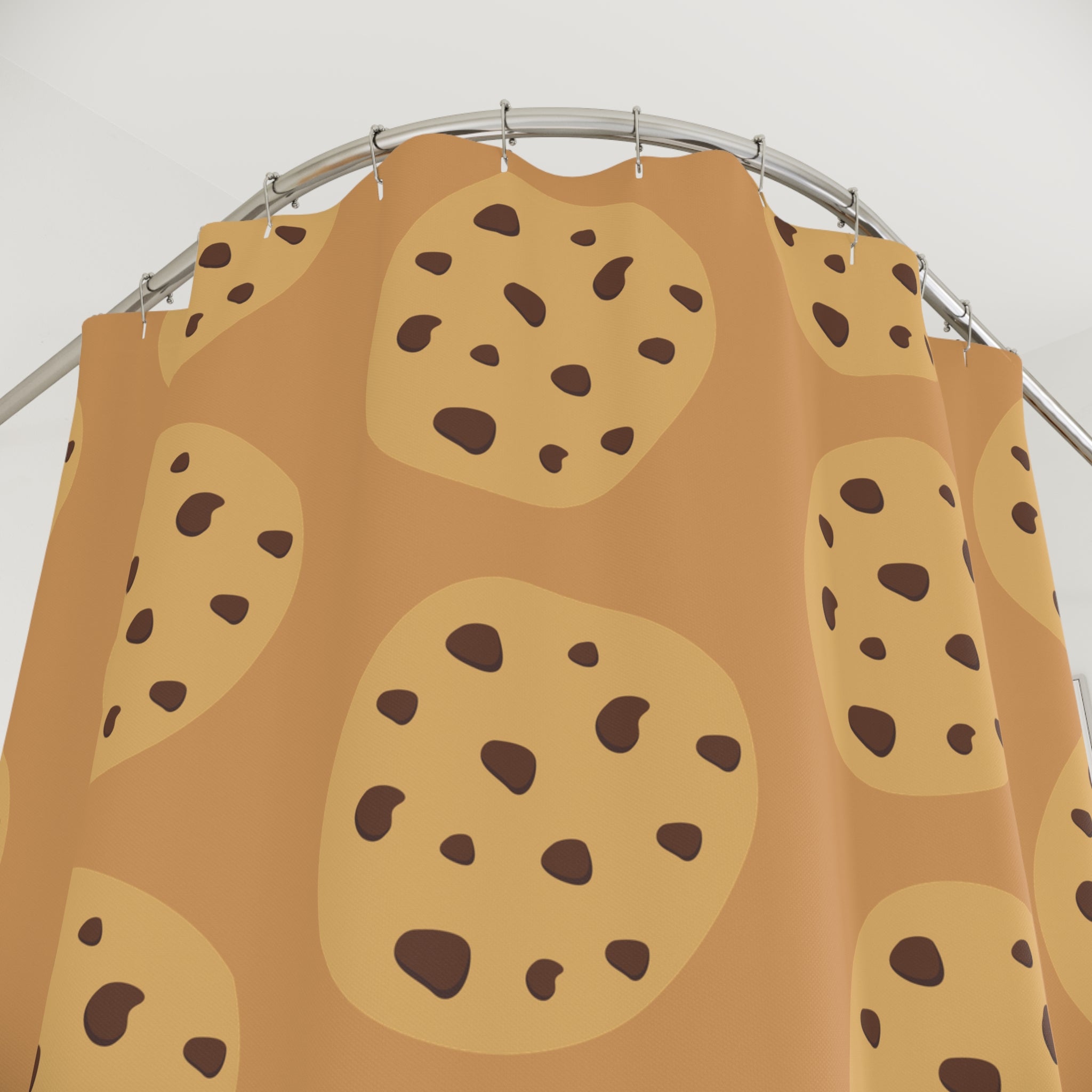 Cookie Pattern Shower Curtain - Fun Bathroom Decor, Kitchen Gift, Holiday Gift, Party Decoration, Unique Home Accessory
