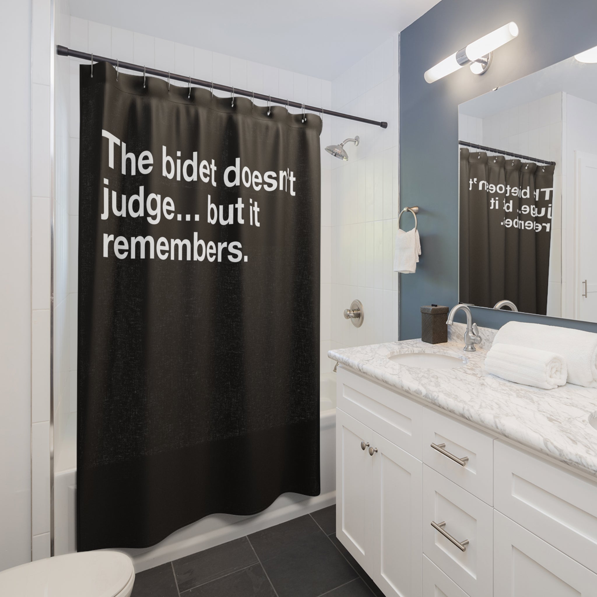 A Bidet Remembers Things Shower Curtain
