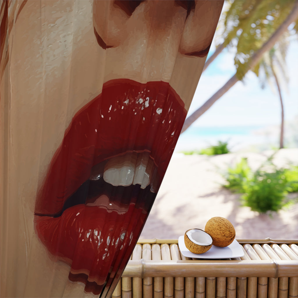 Luscious Modern Lips Blackout Window Curtain