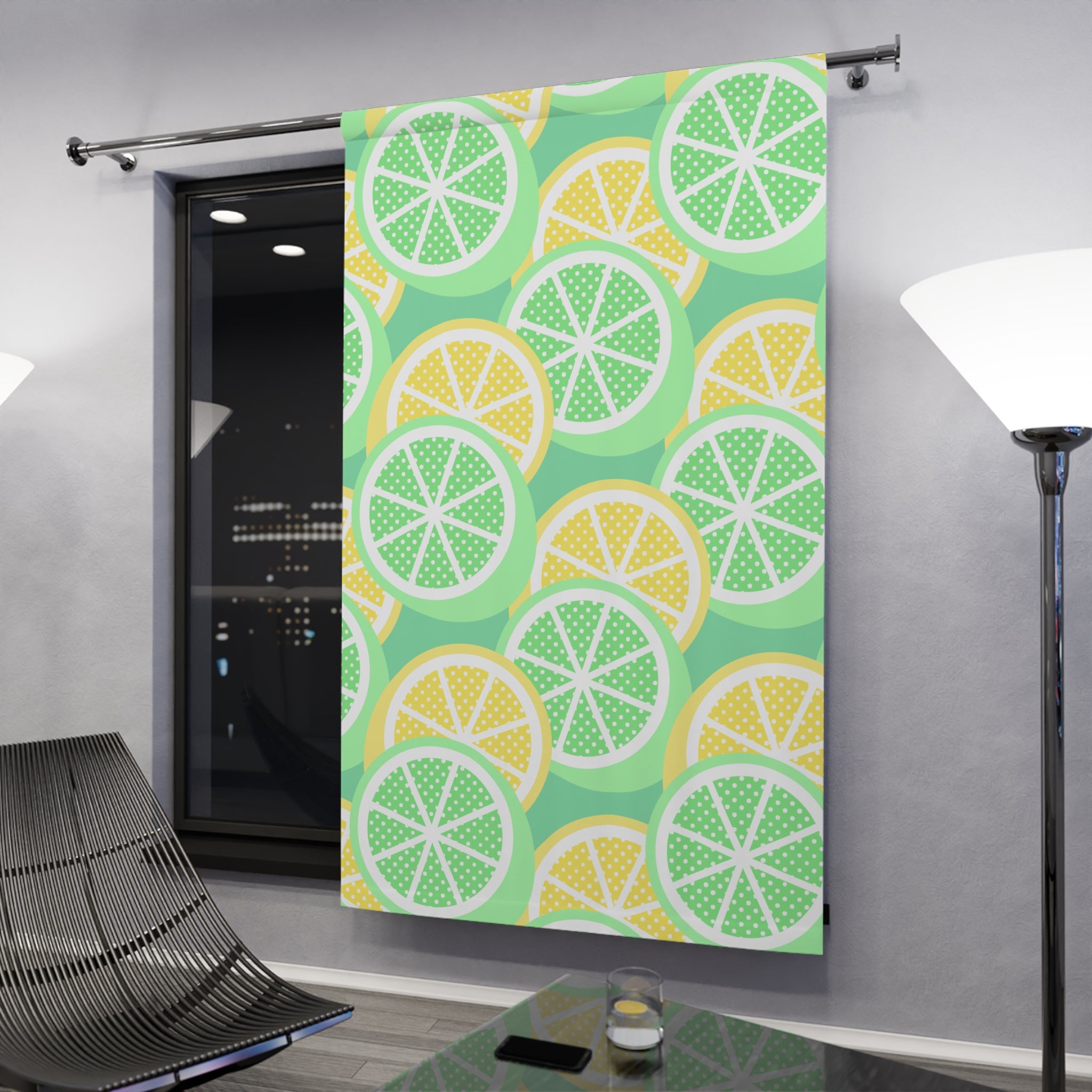 Citrus Pattern Window Curtains, Bright Lemon Decor for Kitchen or Living Room, Summer Home Accessory, Spring Vibes, Energetic Interior [...]